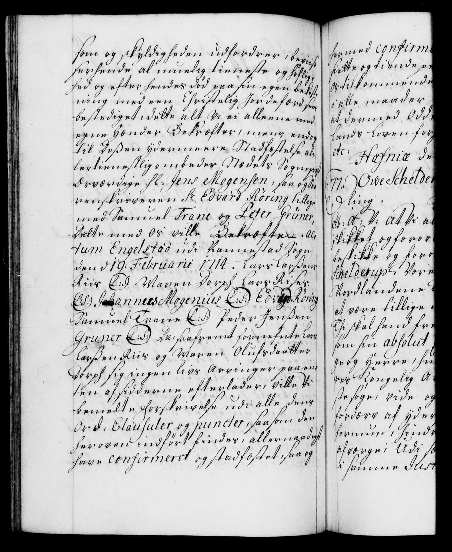 Danske Kanselli 1572-1799, AV/RA-EA-3023/F/Fc/Fca/Fcaa/L0021: Norske registre, 1712-1715, p. 276b