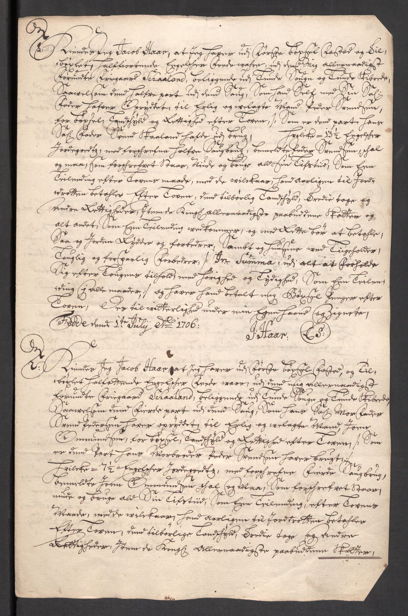 Rentekammeret inntil 1814, Reviderte regnskaper, Fogderegnskap, RA/EA-4092/R46/L2733: Fogderegnskap Jæren og Dalane, 1705-1708, p. 144