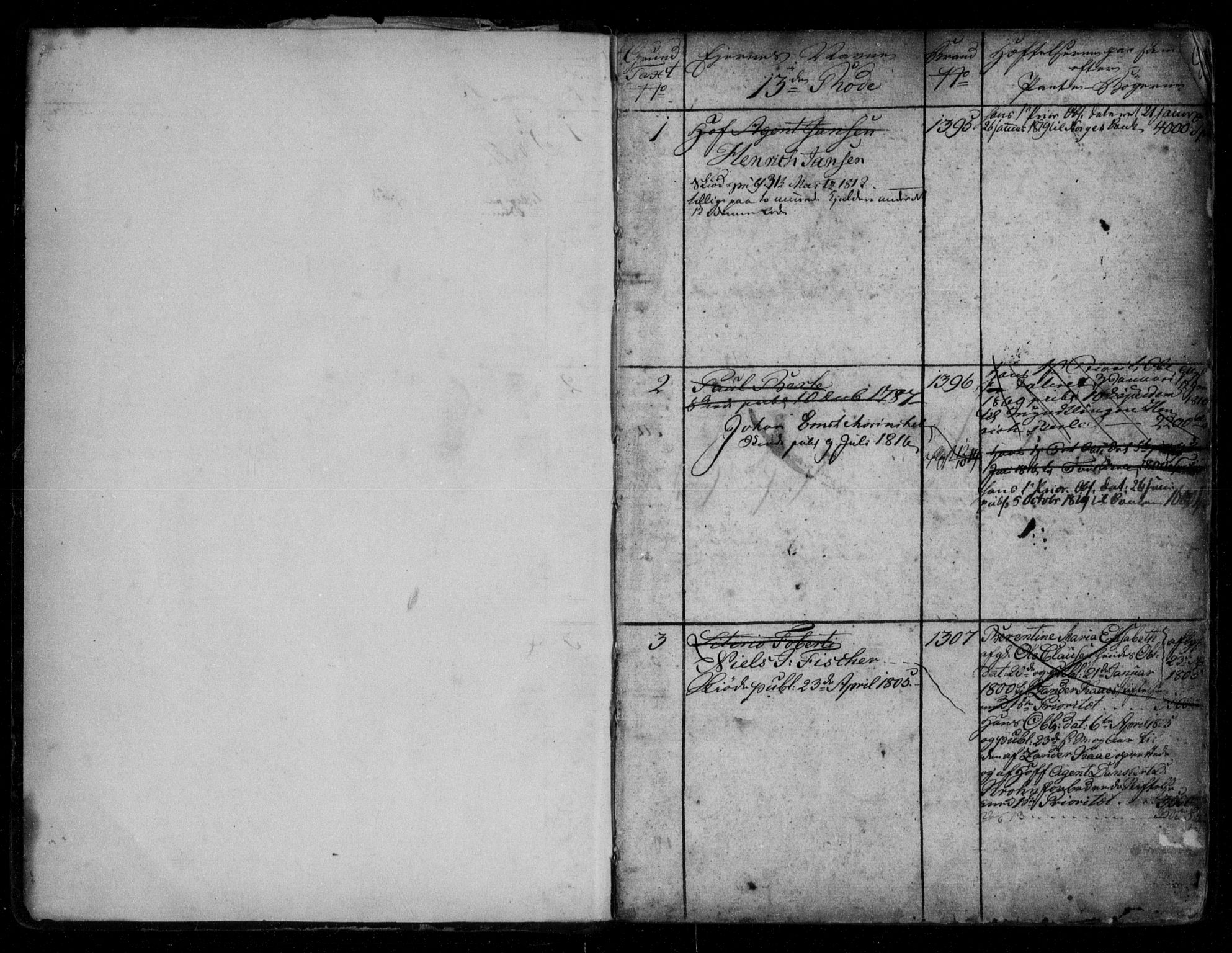 Byfogd og Byskriver i Bergen, SAB/A-3401/03/03AdA/L0003: Mortgage register no. A.d.A.3, 1732-1820, p. 1