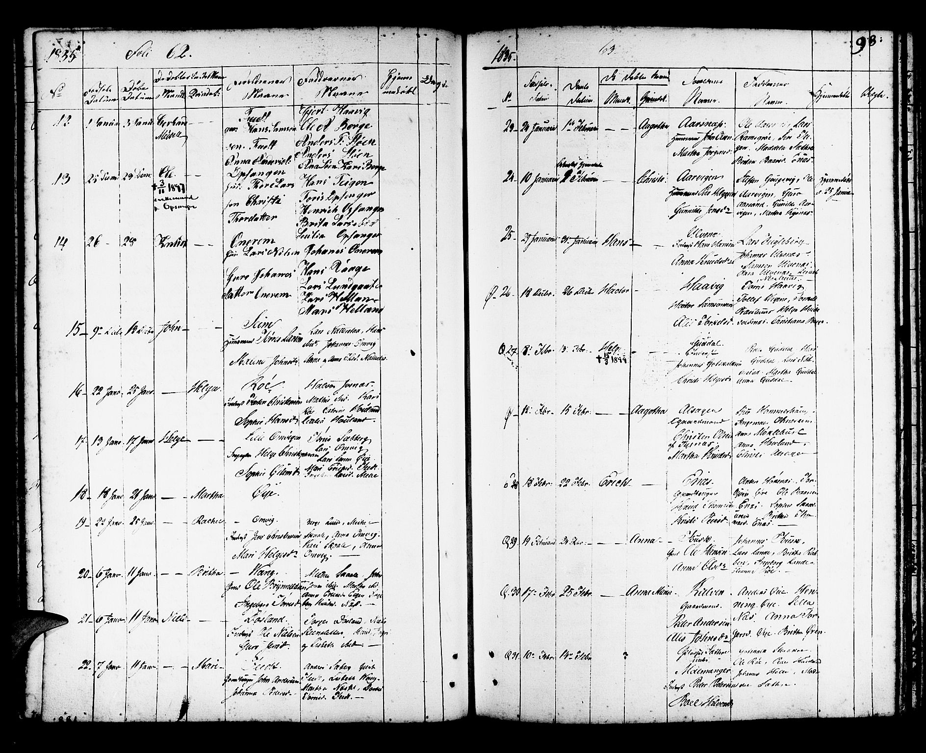 Kvinnherad sokneprestembete, SAB/A-76401/H/Haa: Parish register (official) no. A 5, 1811-1835, p. 98