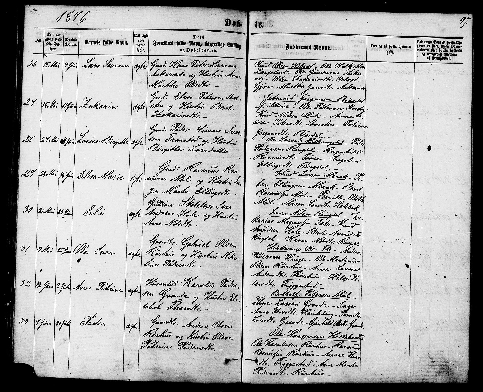 Ministerialprotokoller, klokkerbøker og fødselsregistre - Møre og Romsdal, AV/SAT-A-1454/517/L0226: Parish register (official) no. 517A06, 1862-1881, p. 97