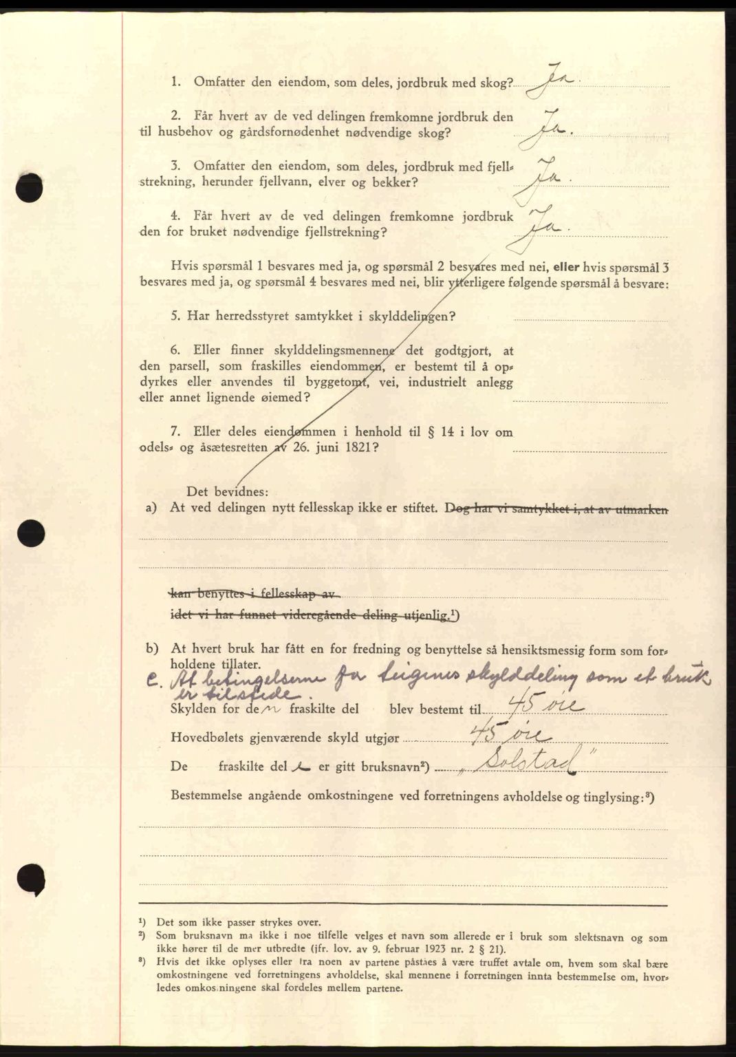 Salten sorenskriveri, AV/SAT-A-4578/1/2/2C: Mortgage book no. A14-15, 1943-1945, Diary no: : 1780/1943