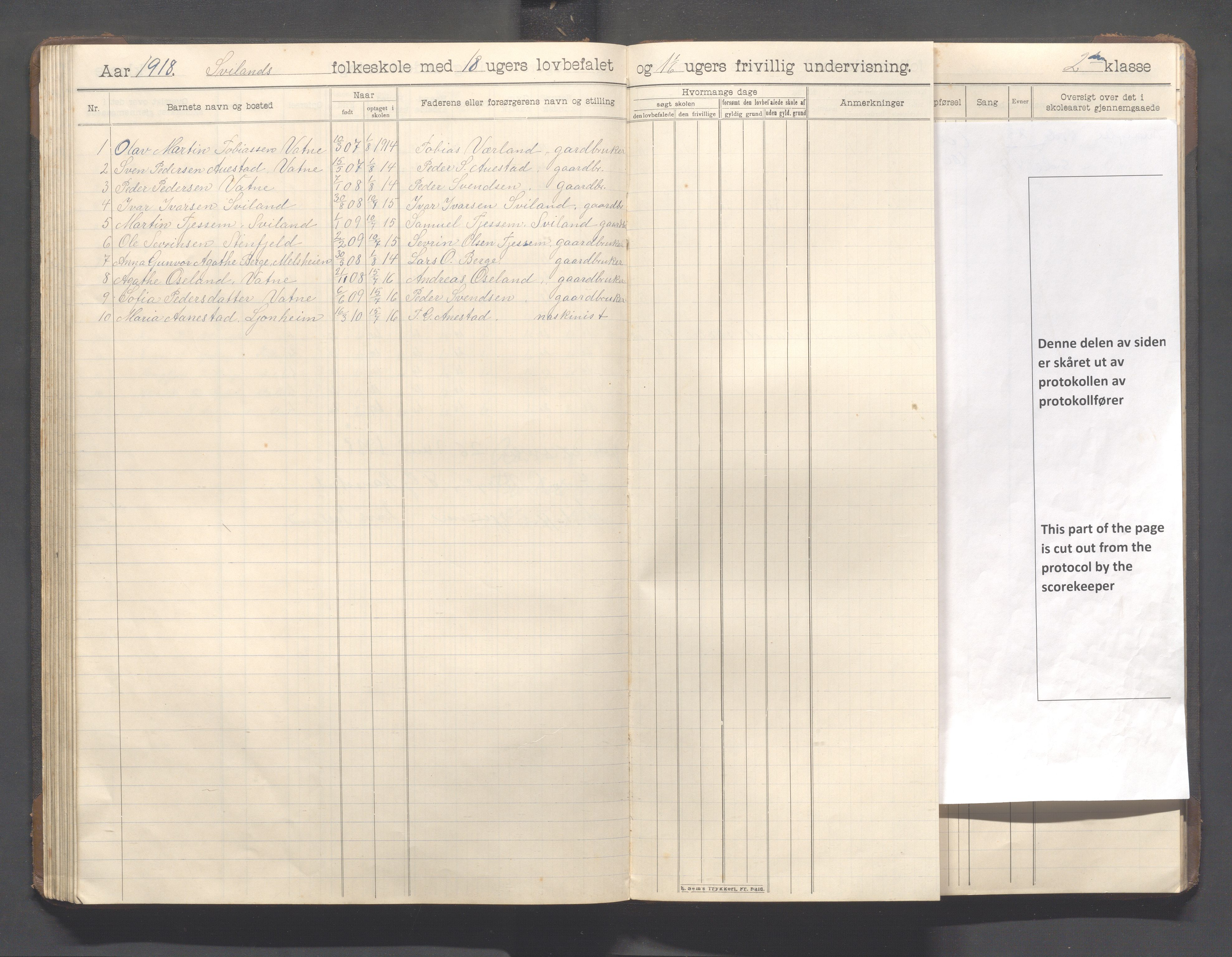 Høyland kommune - Sviland skole m.fl., IKAR/K-100091/E/L0001: Skoleprotokoll, 1906-1922, p. 77