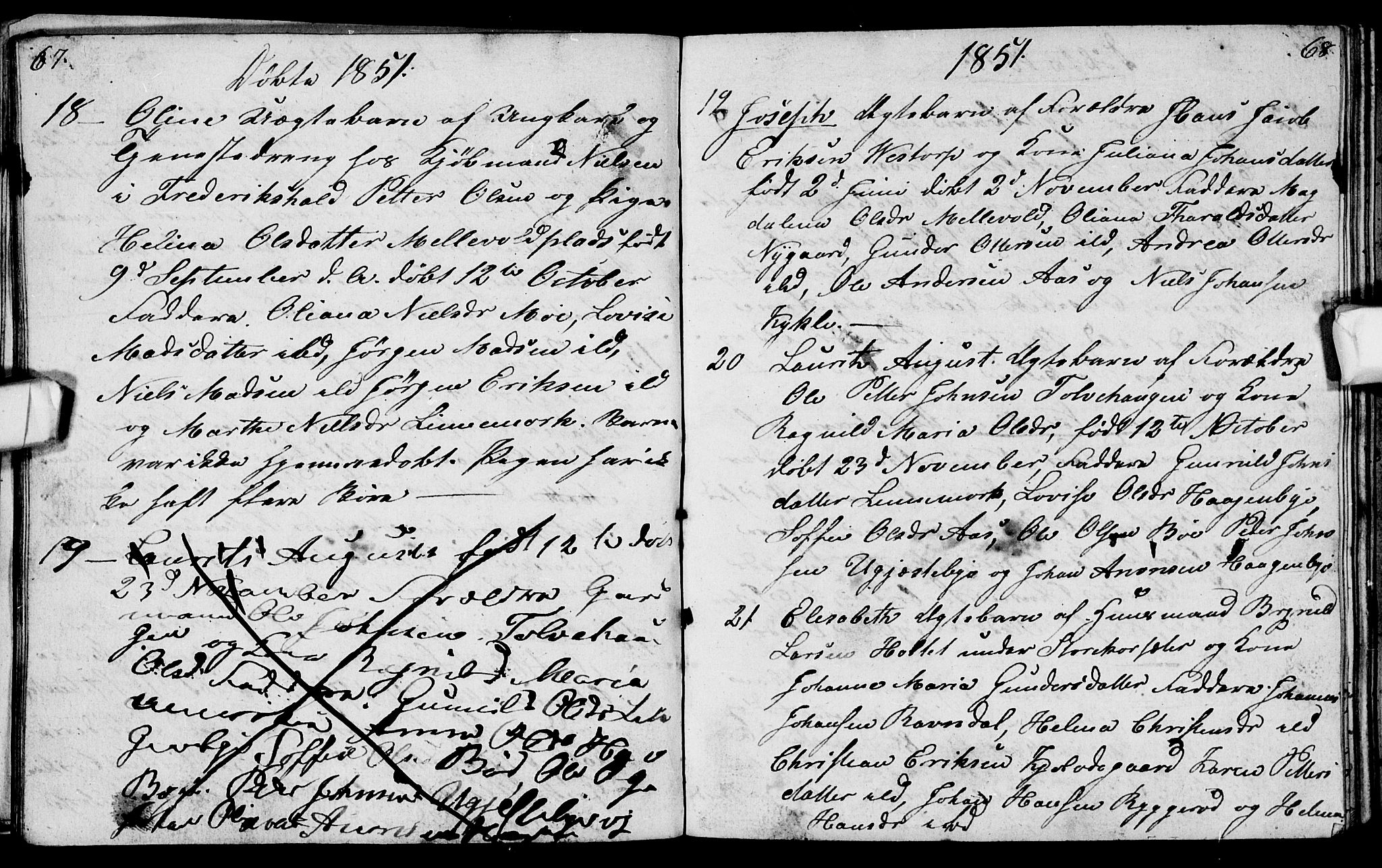 Berg prestekontor Kirkebøker, AV/SAO-A-10902/G/Gc/L0001: Parish register (copy) no. III 1, 1844-1855, p. 67-68