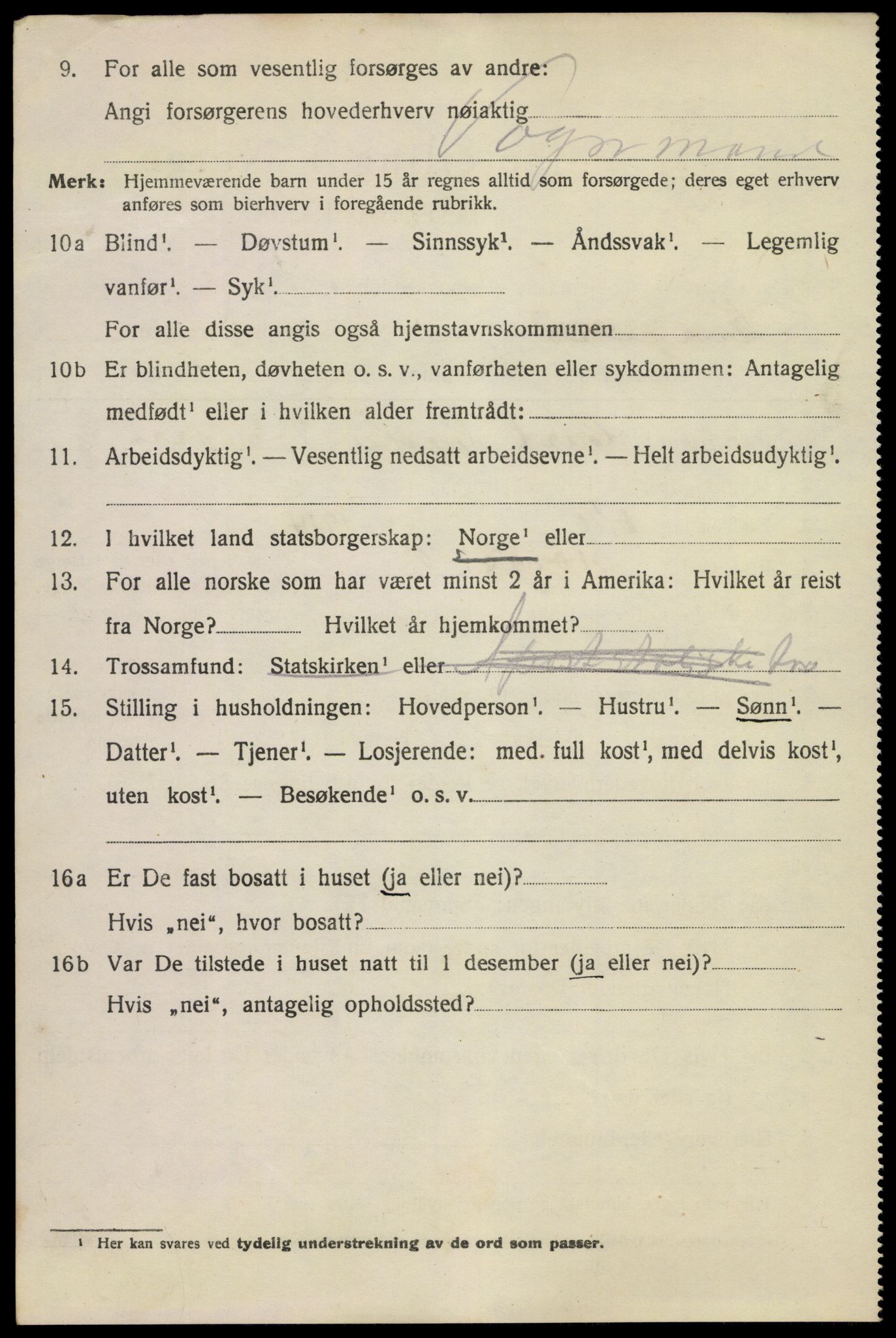 SAKO, 1920 census for Kragerø, 1920, p. 13884