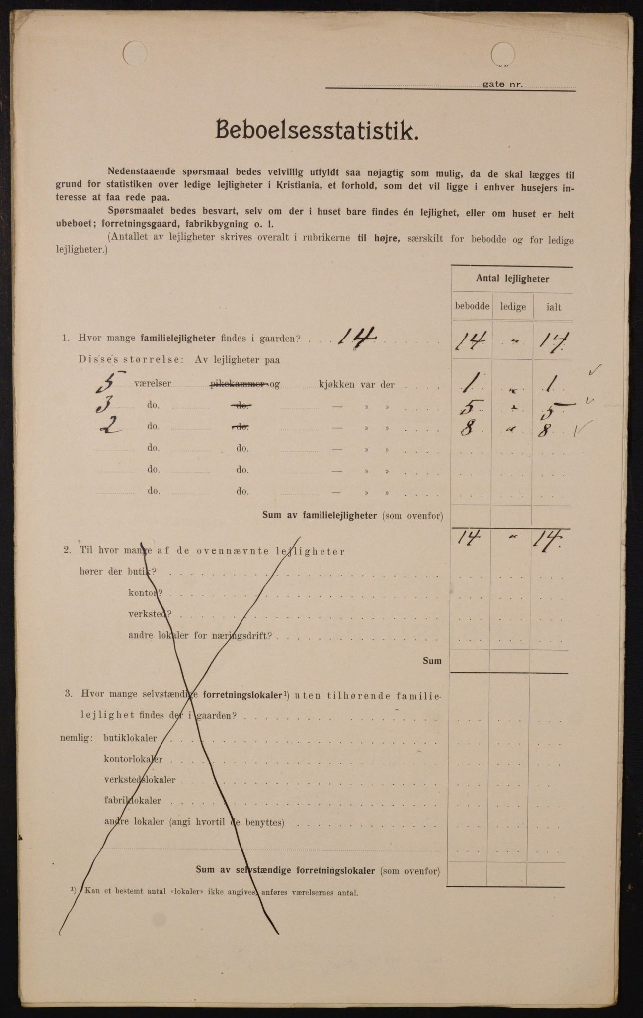 OBA, Municipal Census 1909 for Kristiania, 1909, p. 2118