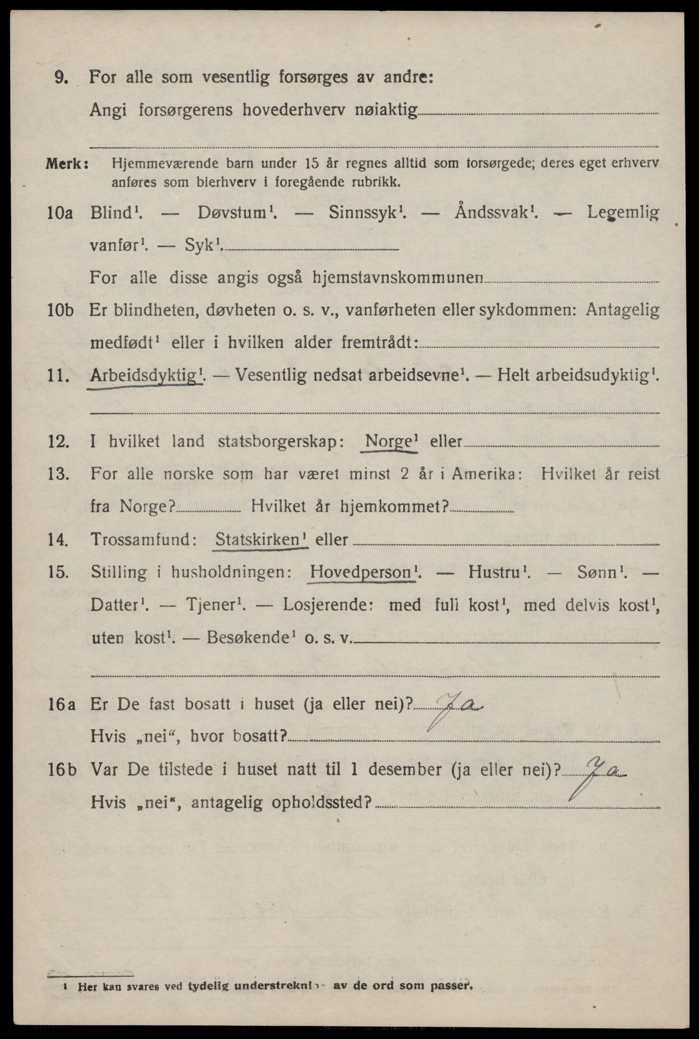 SAST, 1920 census for Finnøy, 1920, p. 2827