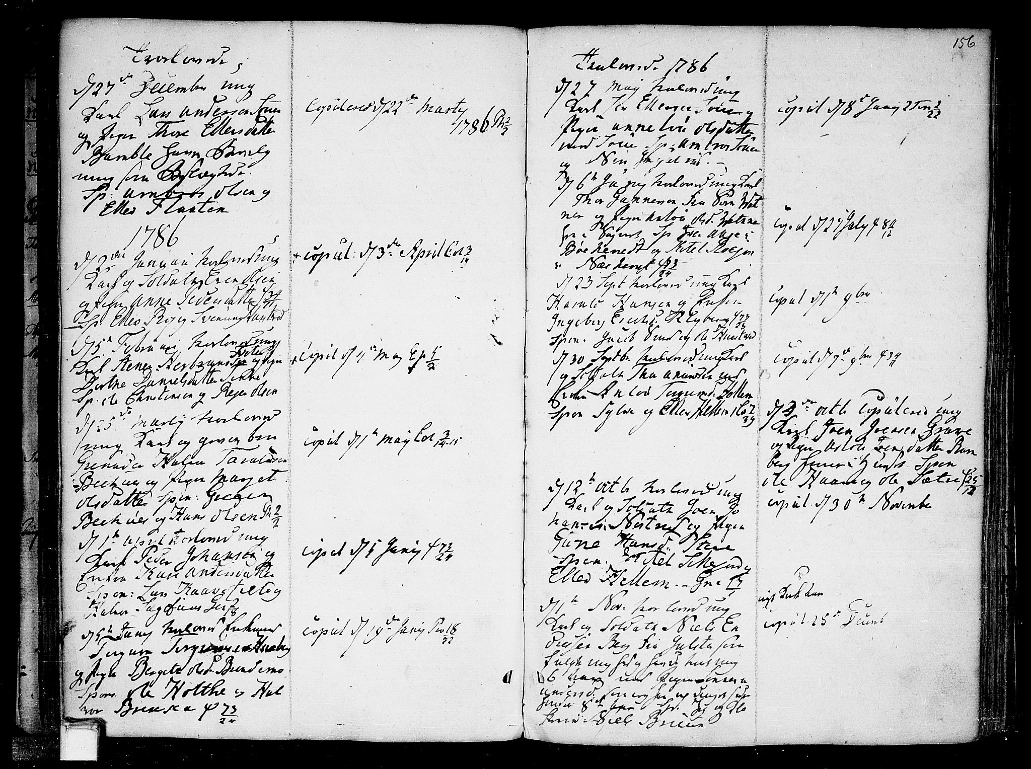 Heddal kirkebøker, AV/SAKO-A-268/F/Fa/L0004: Parish register (official) no. I 4, 1784-1814, p. 156
