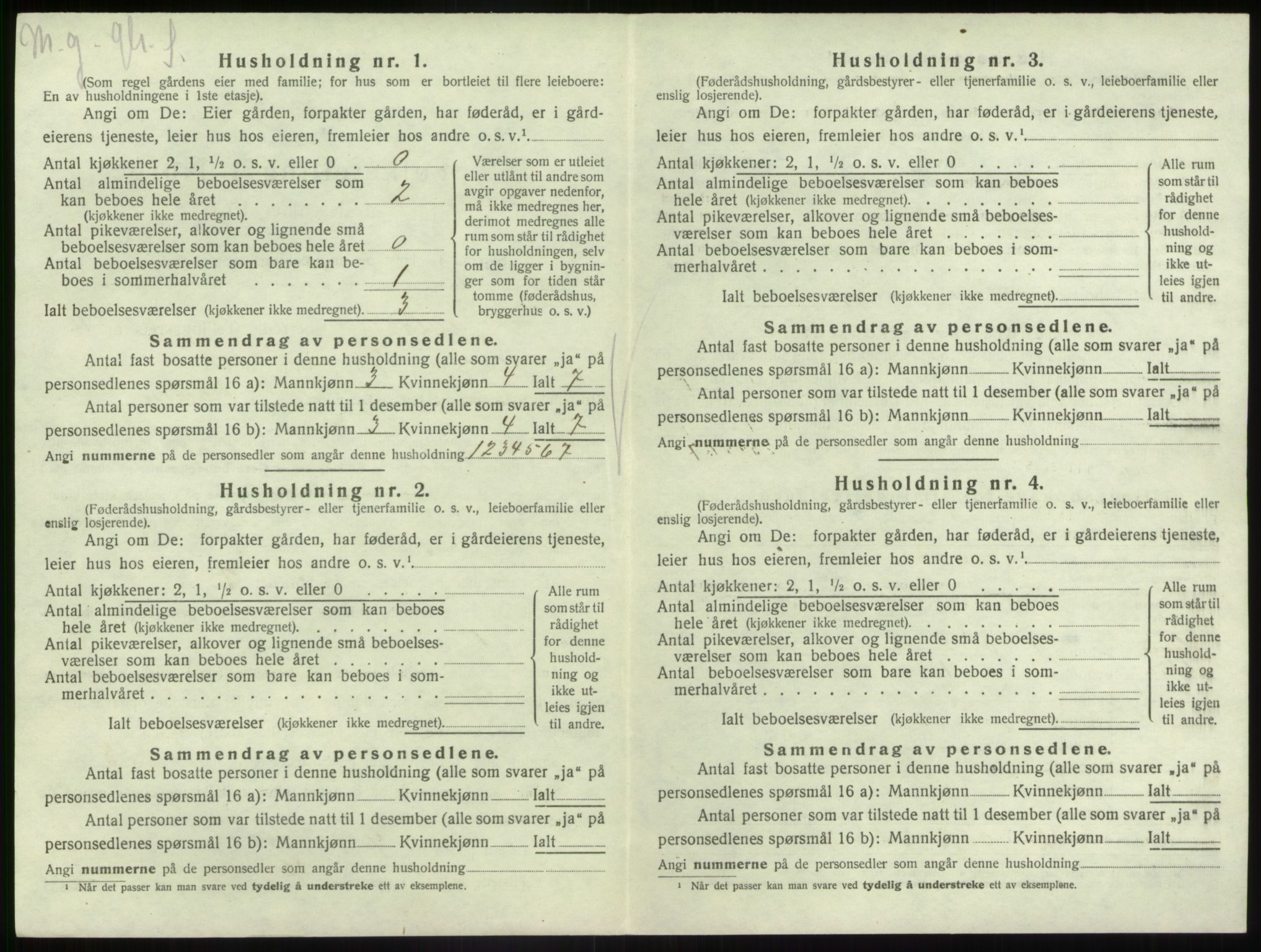 SAB, 1920 census for Gaular, 1920, p. 817