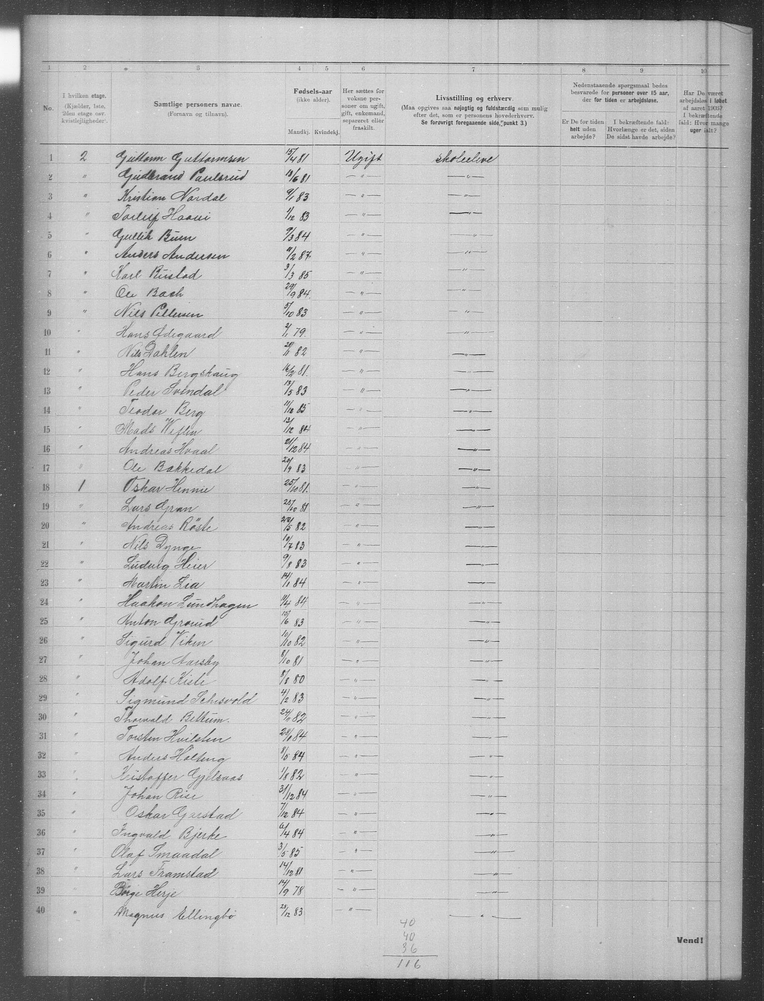 OBA, Municipal Census 1903 for Kristiania, 1903, p. 6142