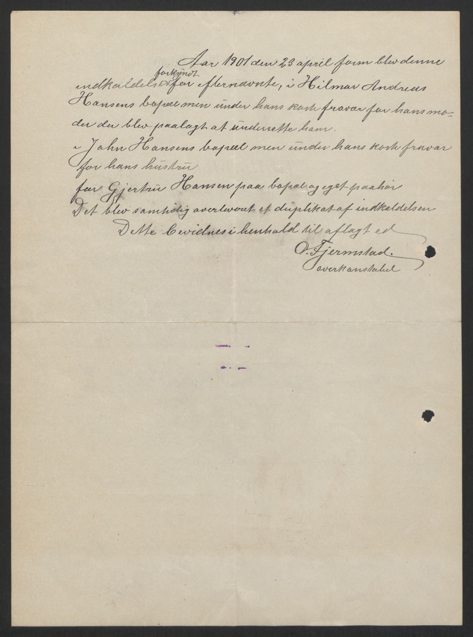 Falstad skolehjem, AV/RA-S-1676/E/Eb/L0004: Elevmapper løpenr. 81-98, 1901-1909, p. 13