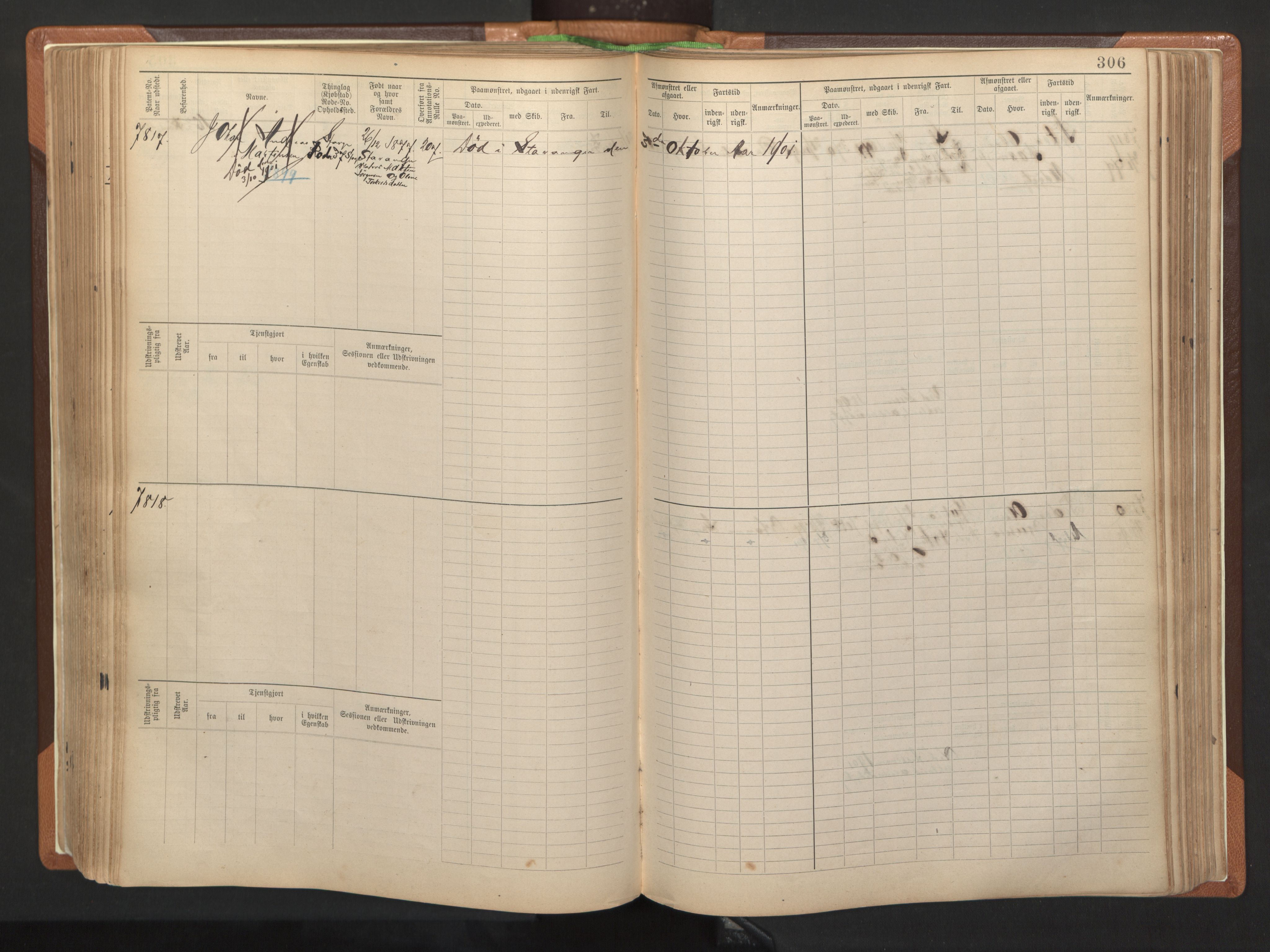 Stavanger sjømannskontor, AV/SAST-A-102006/F/Fb/Fbb/L0012: Sjøfartshovedrulle, patentnr. 7207-8158, 1894-1904, p. 309