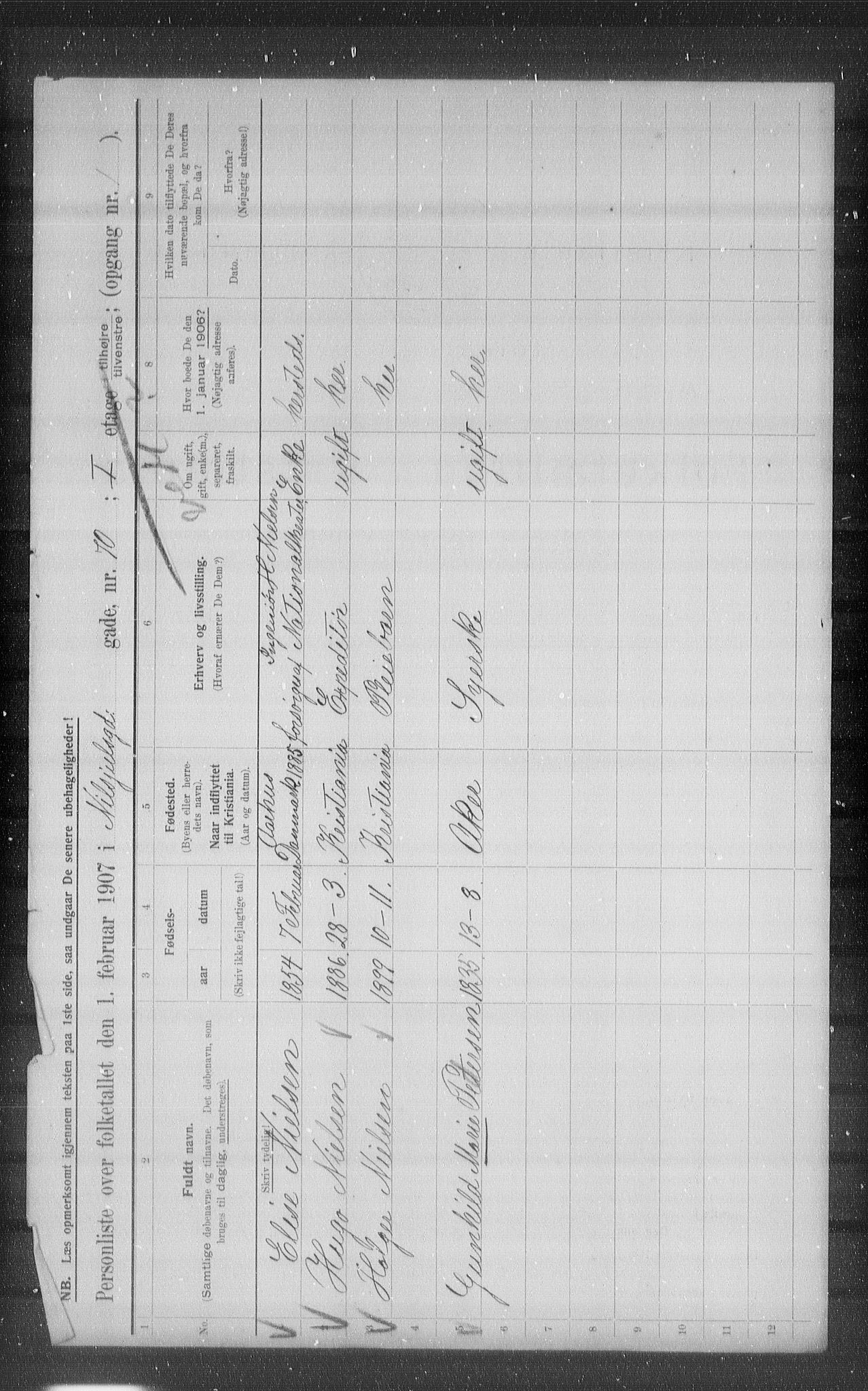 OBA, Municipal Census 1907 for Kristiania, 1907, p. 36322