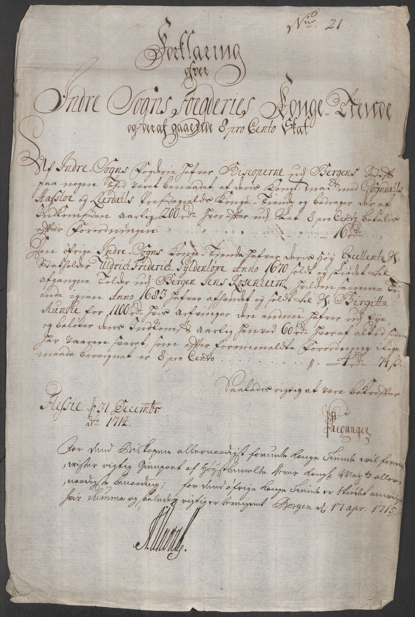 Rentekammeret inntil 1814, Reviderte regnskaper, Fogderegnskap, RA/EA-4092/R52/L3319: Fogderegnskap Sogn, 1713-1714, p. 817