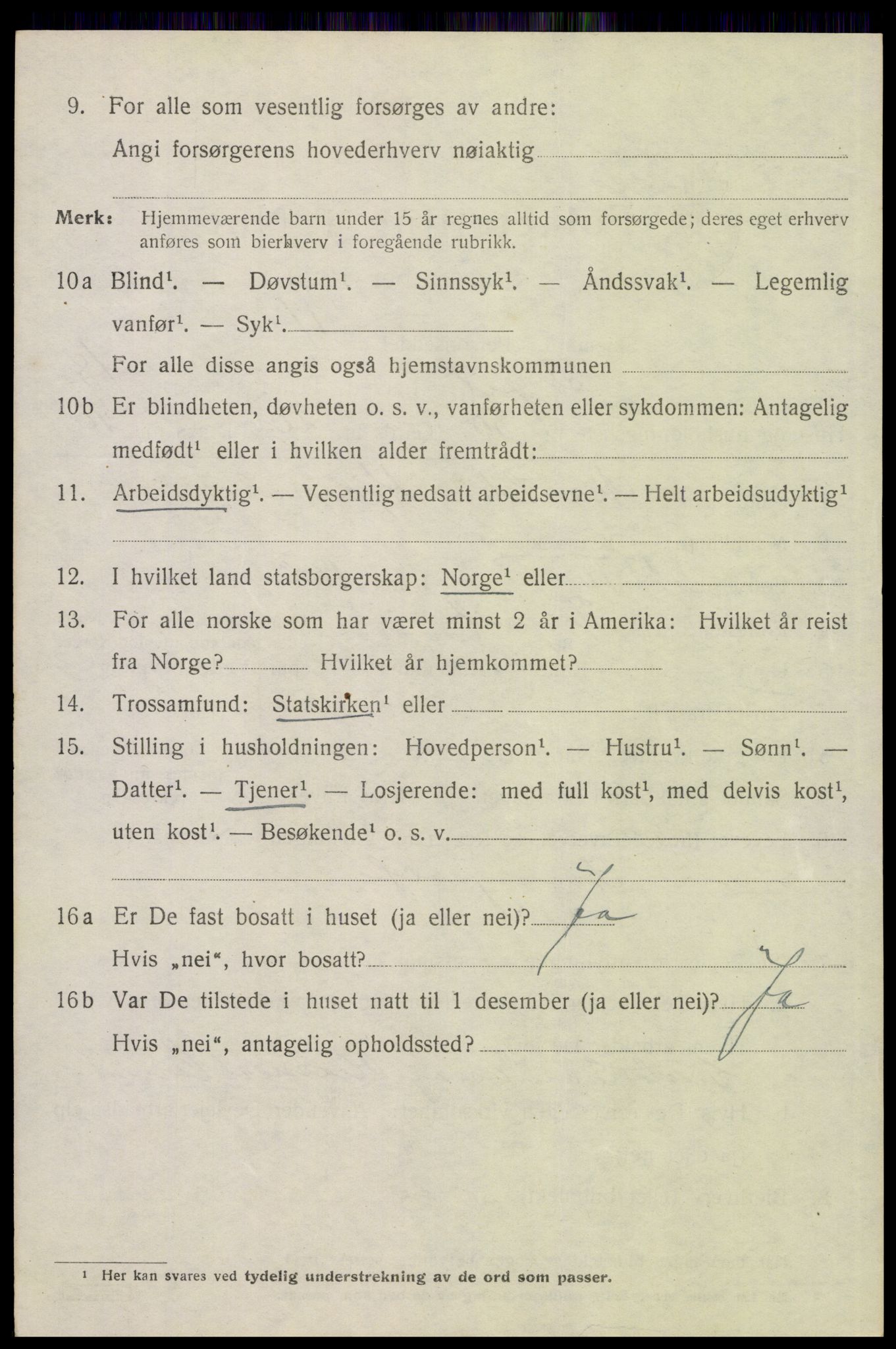 SAH, 1920 census for Trysil, 1920, p. 12722