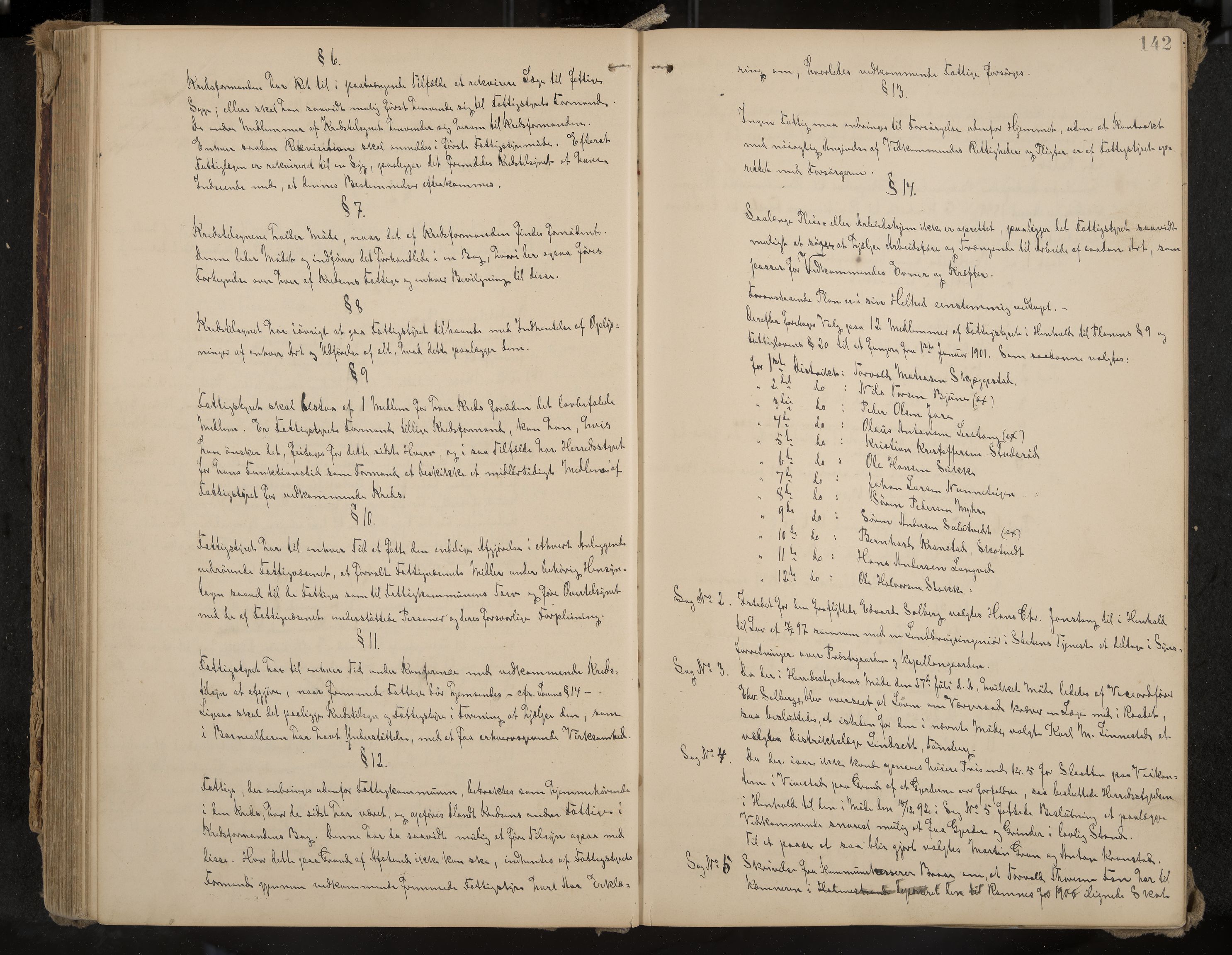 Ramnes formannskap og sentraladministrasjon, IKAK/0718021/A/Aa/L0004: Møtebok, 1892-1907, p. 142