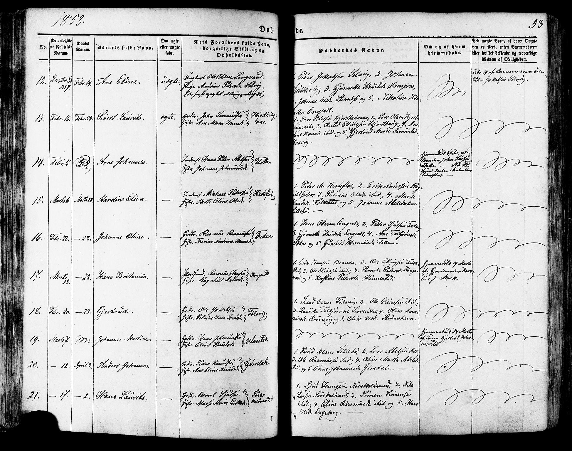 Ministerialprotokoller, klokkerbøker og fødselsregistre - Møre og Romsdal, SAT/A-1454/511/L0140: Parish register (official) no. 511A07, 1851-1878, p. 53