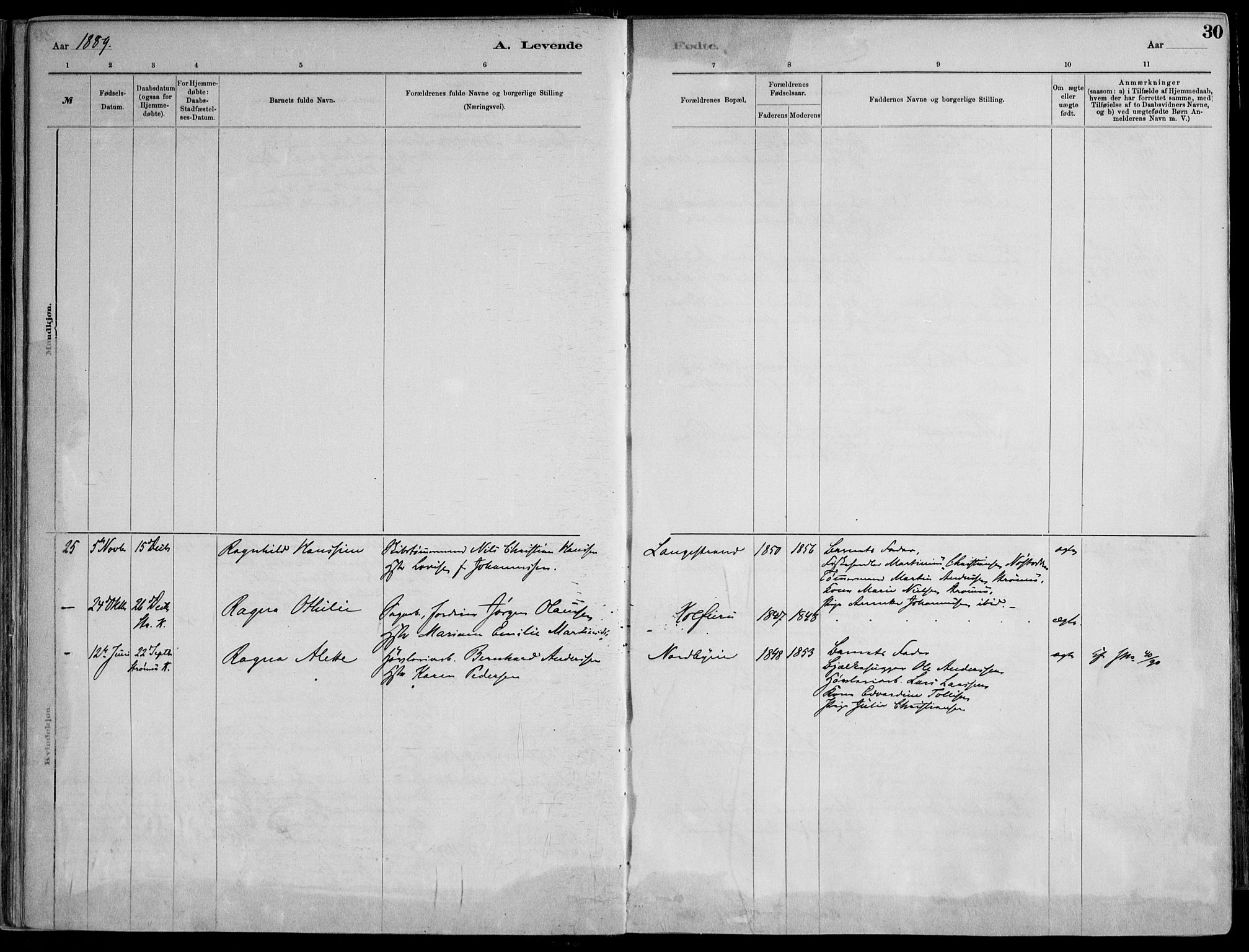 Skoger kirkebøker, AV/SAKO-A-59/F/Fa/L0006: Parish register (official) no. I 6, 1885-1910, p. 30