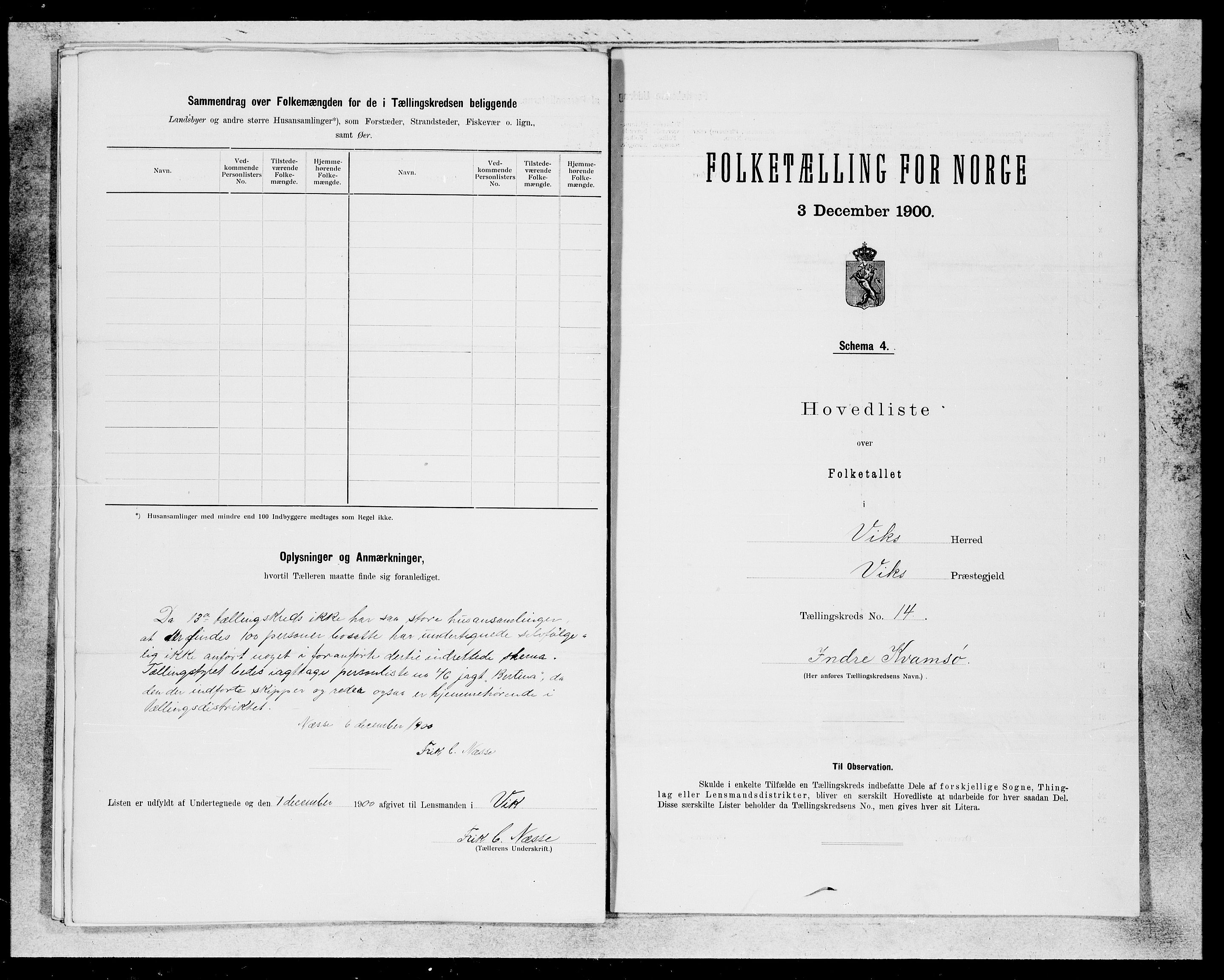 SAB, 1900 census for Vik, 1900, p. 29