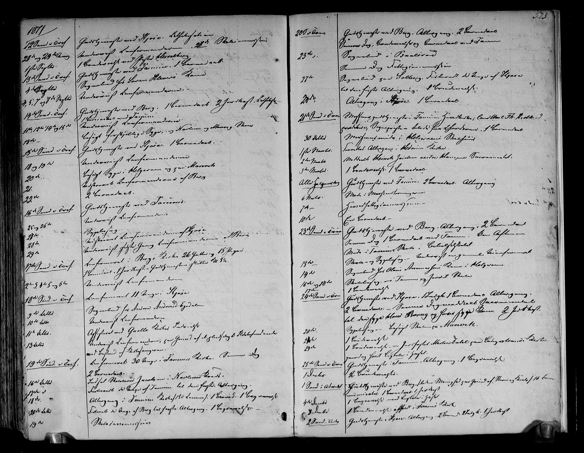 Brunlanes kirkebøker, AV/SAKO-A-342/F/Fa/L0005: Parish register (official) no. I 5, 1862-1877, p. 523