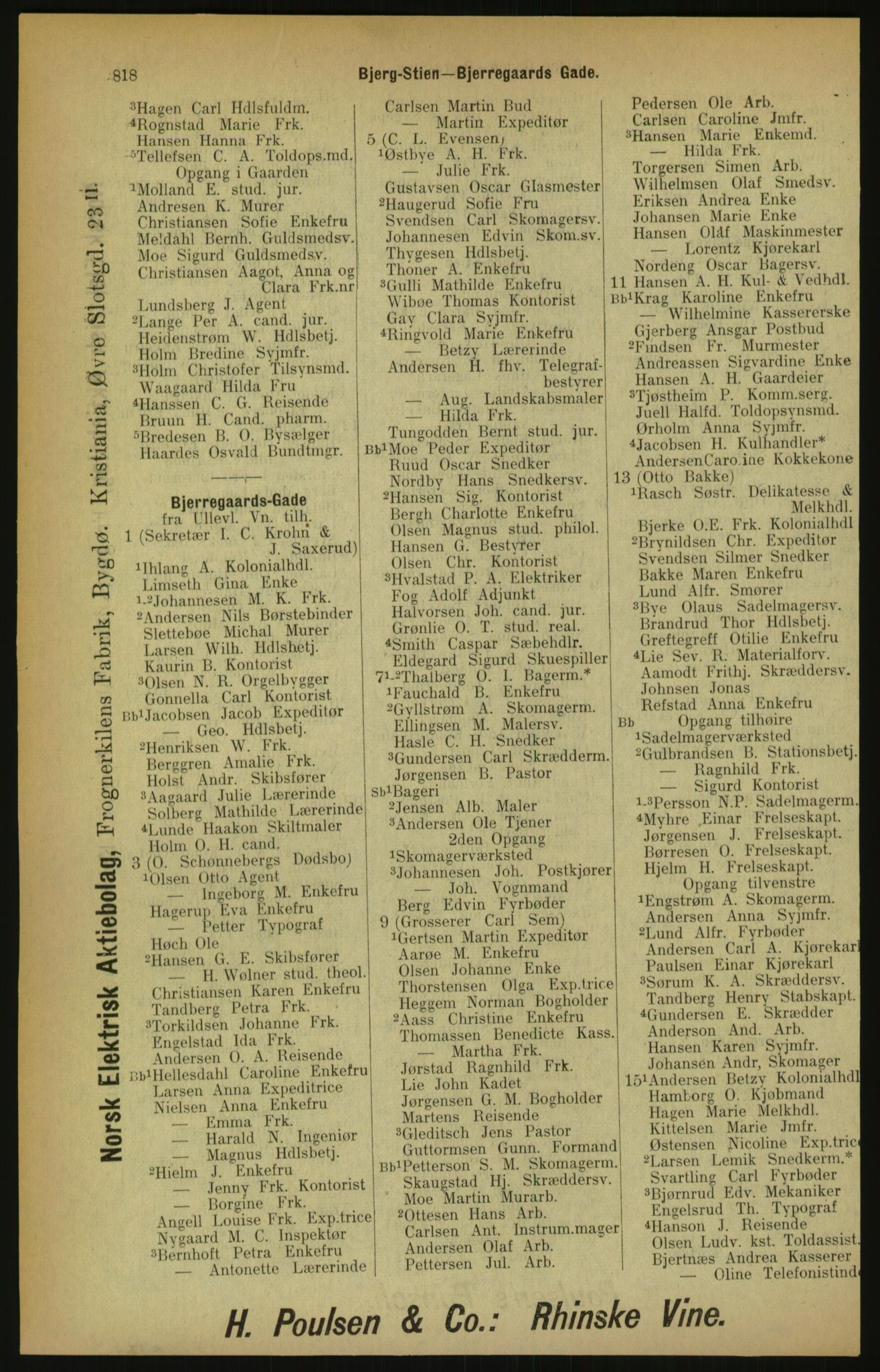 Kristiania/Oslo adressebok, PUBL/-, 1900, p. 818