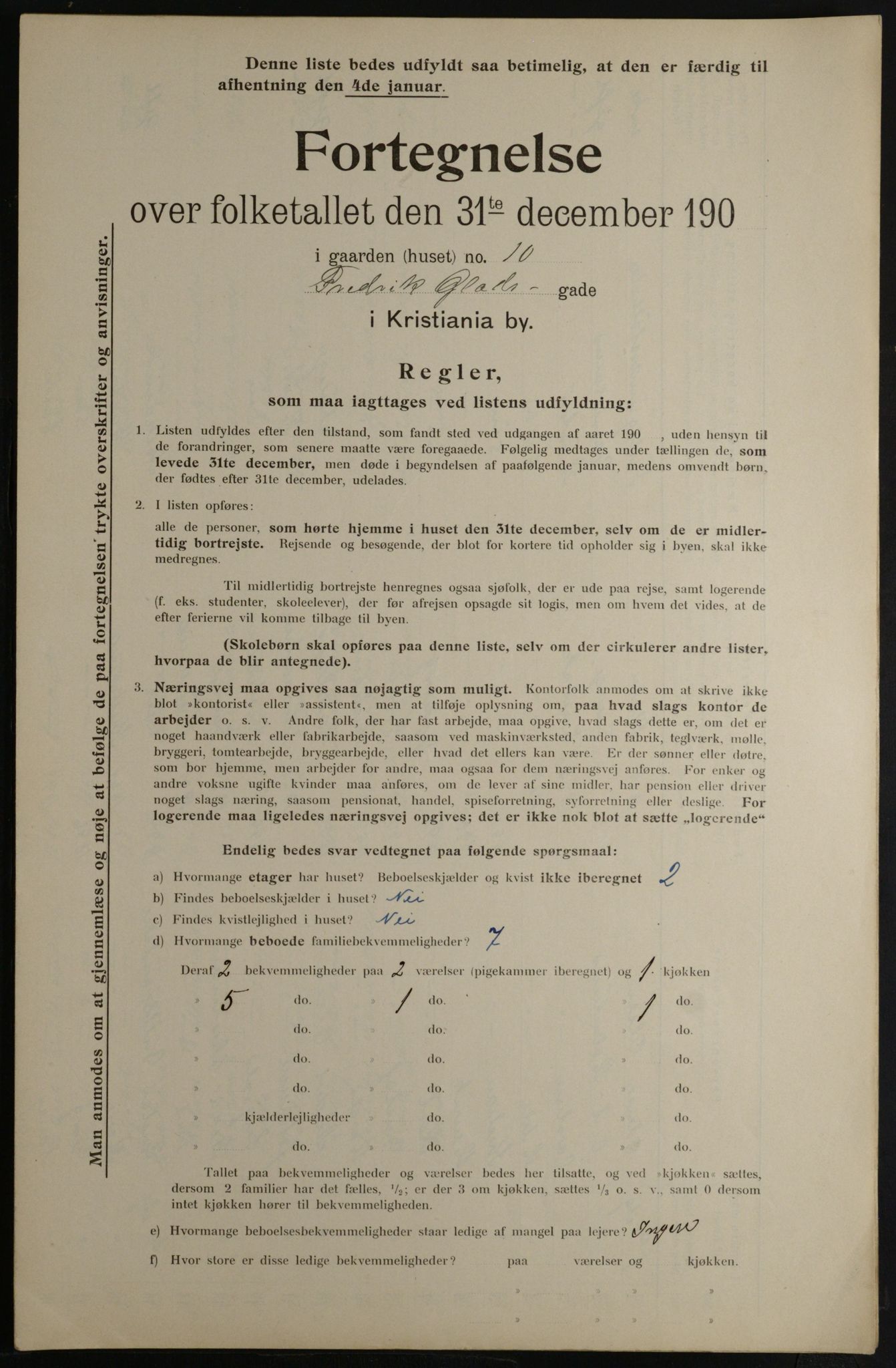 OBA, Municipal Census 1901 for Kristiania, 1901, p. 4283