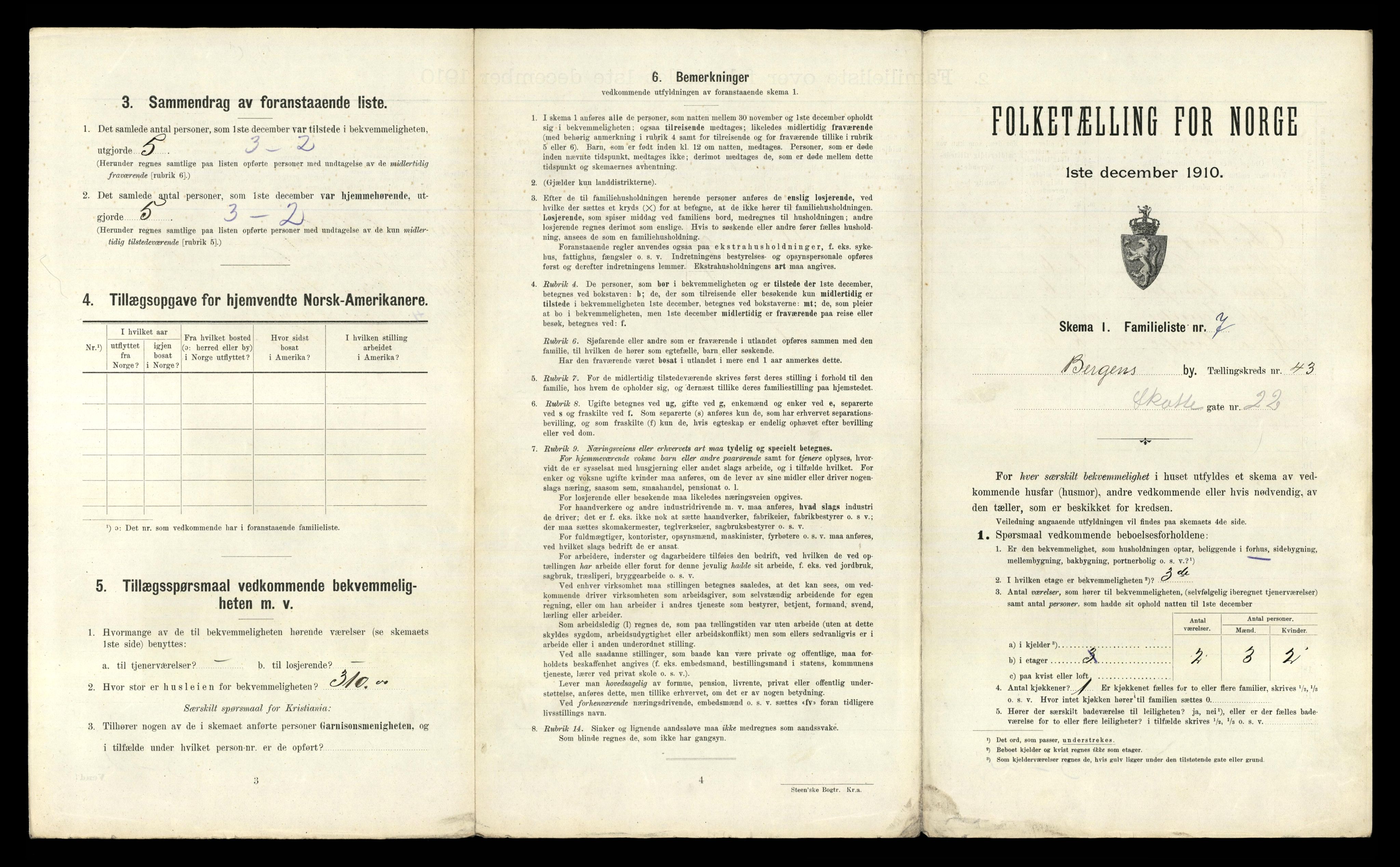 RA, 1910 census for Bergen, 1910, p. 14889