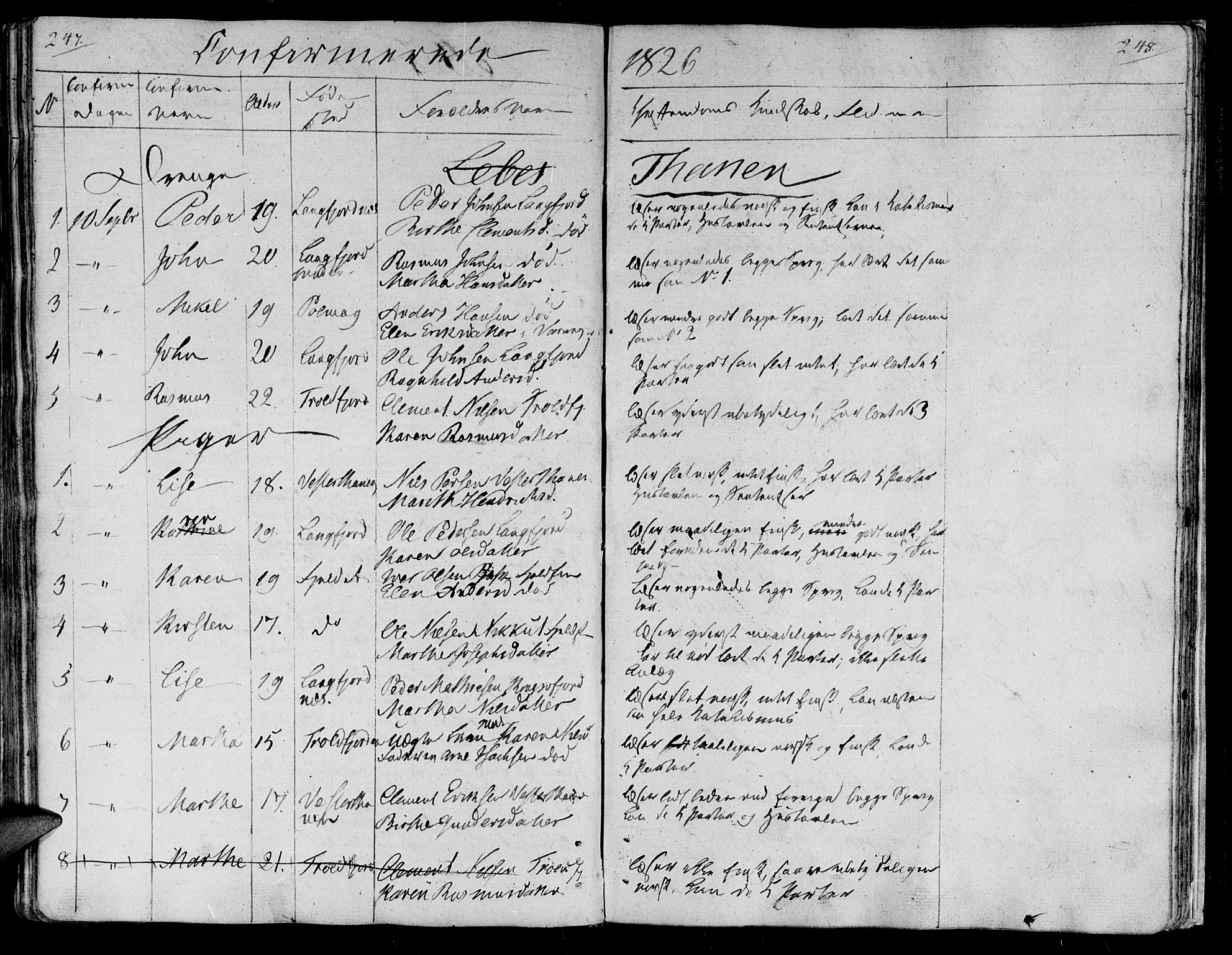 Lebesby sokneprestkontor, SATØ/S-1353/H/Ha/L0002kirke: Parish register (official) no. 2, 1816-1833, p. 247-248