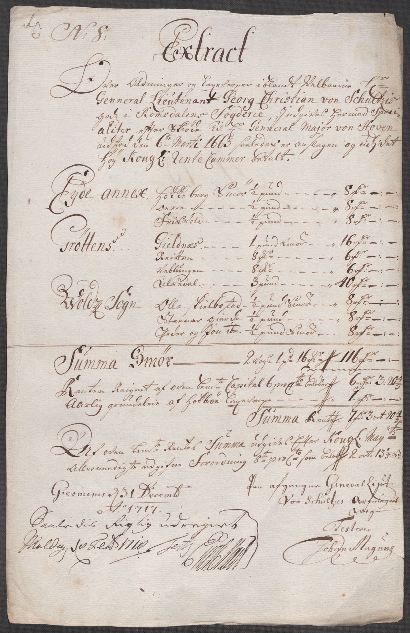 Rentekammeret inntil 1814, Reviderte regnskaper, Fogderegnskap, RA/EA-4092/R55/L3664: Fogderegnskap Romsdal, 1717, p. 106