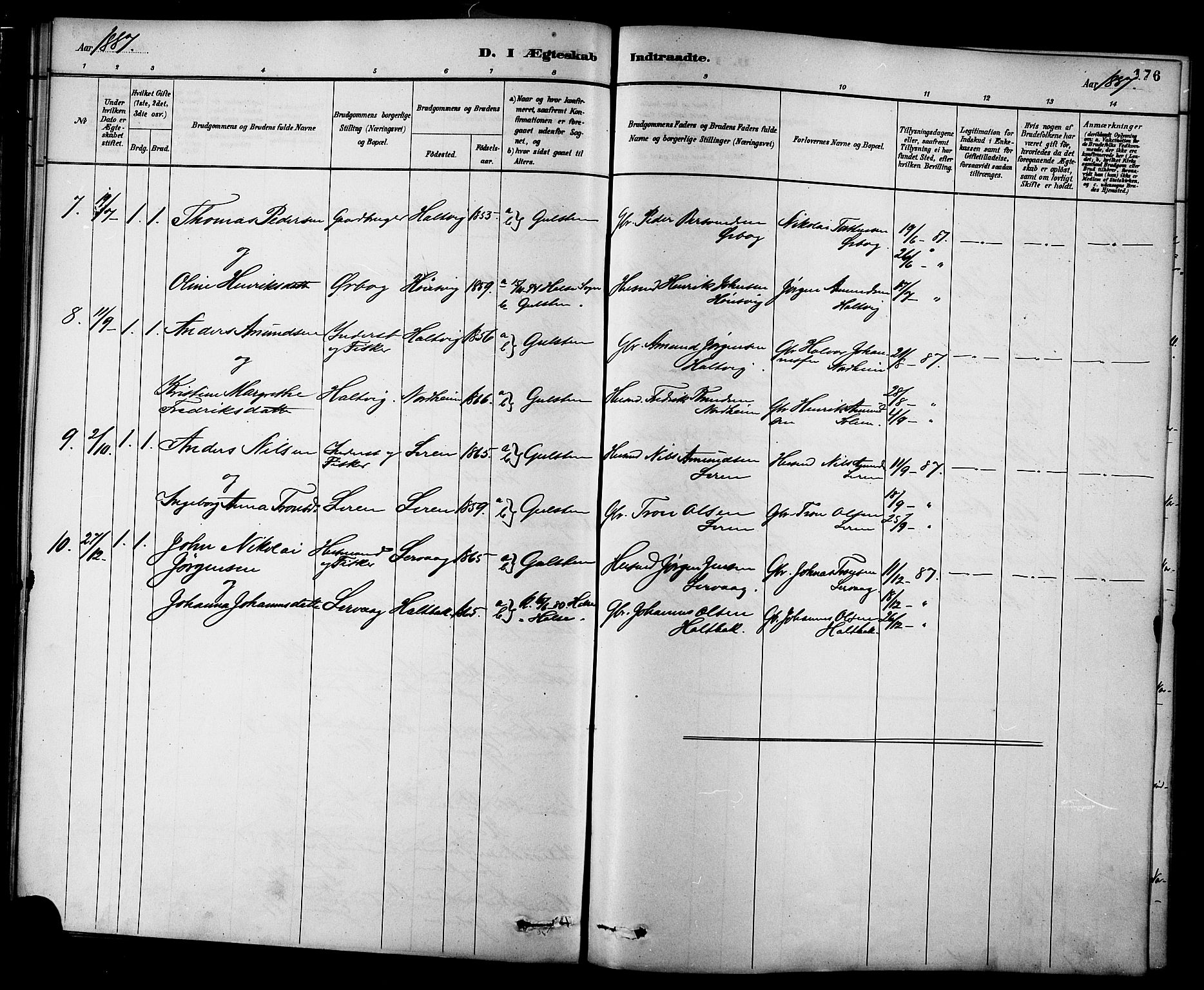 Ministerialprotokoller, klokkerbøker og fødselsregistre - Møre og Romsdal, AV/SAT-A-1454/577/L0896: Parish register (official) no. 577A03, 1880-1898, p. 176