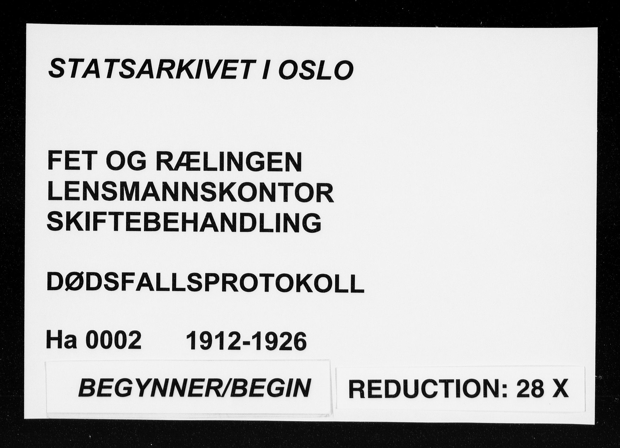 Fet og Rælingen lensmannskontor, AV/SAO-A-10769/H/Ha/L0002: Dødsfallsprotokoll, 1912-1926