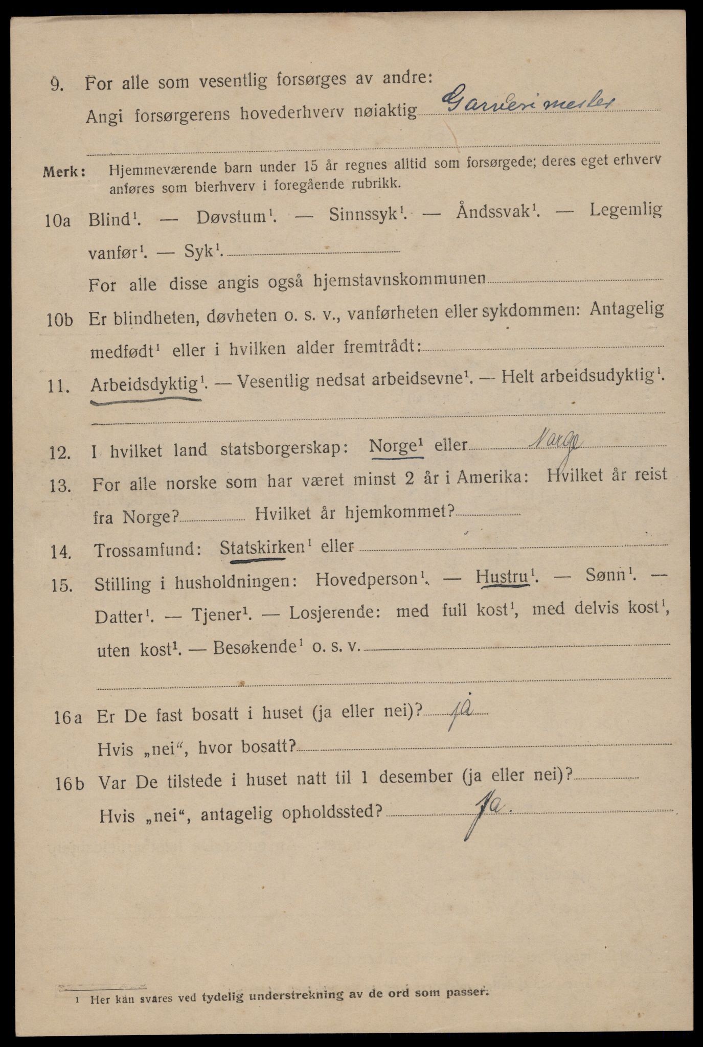 SAST, 1920 census for Stavanger, 1920, p. 108441