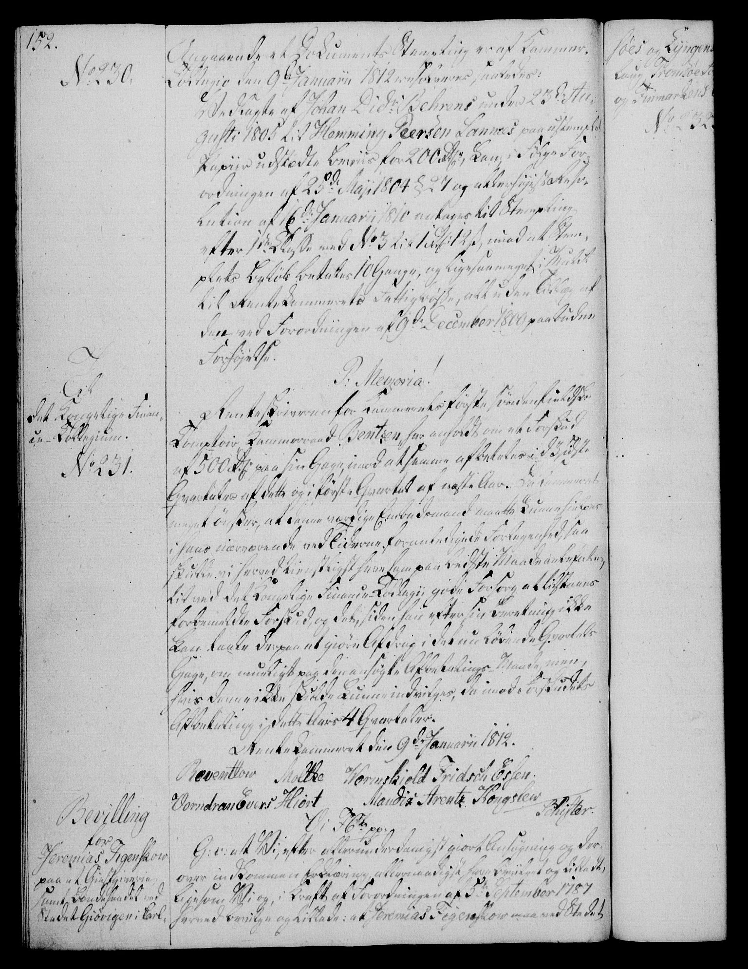 Rentekammeret, Kammerkanselliet, RA/EA-3111/G/Gg/Gga/L0020: Norsk ekspedisjonsprotokoll med register (merket RK 53.20), 1811-1814, p. 152