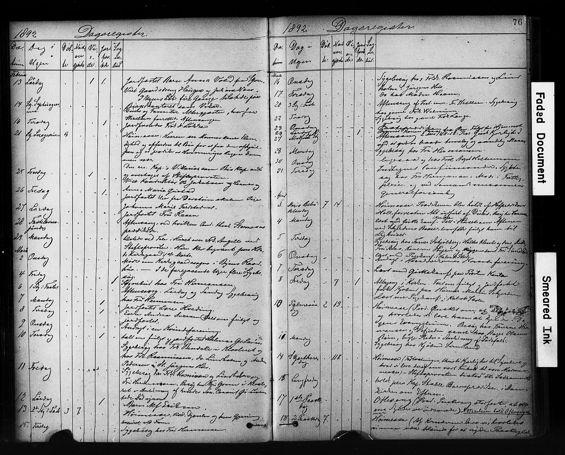 Ministerialprotokoller, klokkerbøker og fødselsregistre - Sør-Trøndelag, SAT/A-1456/601/L0071: Curate's parish register no. 601B04, 1882-1931, p. 76