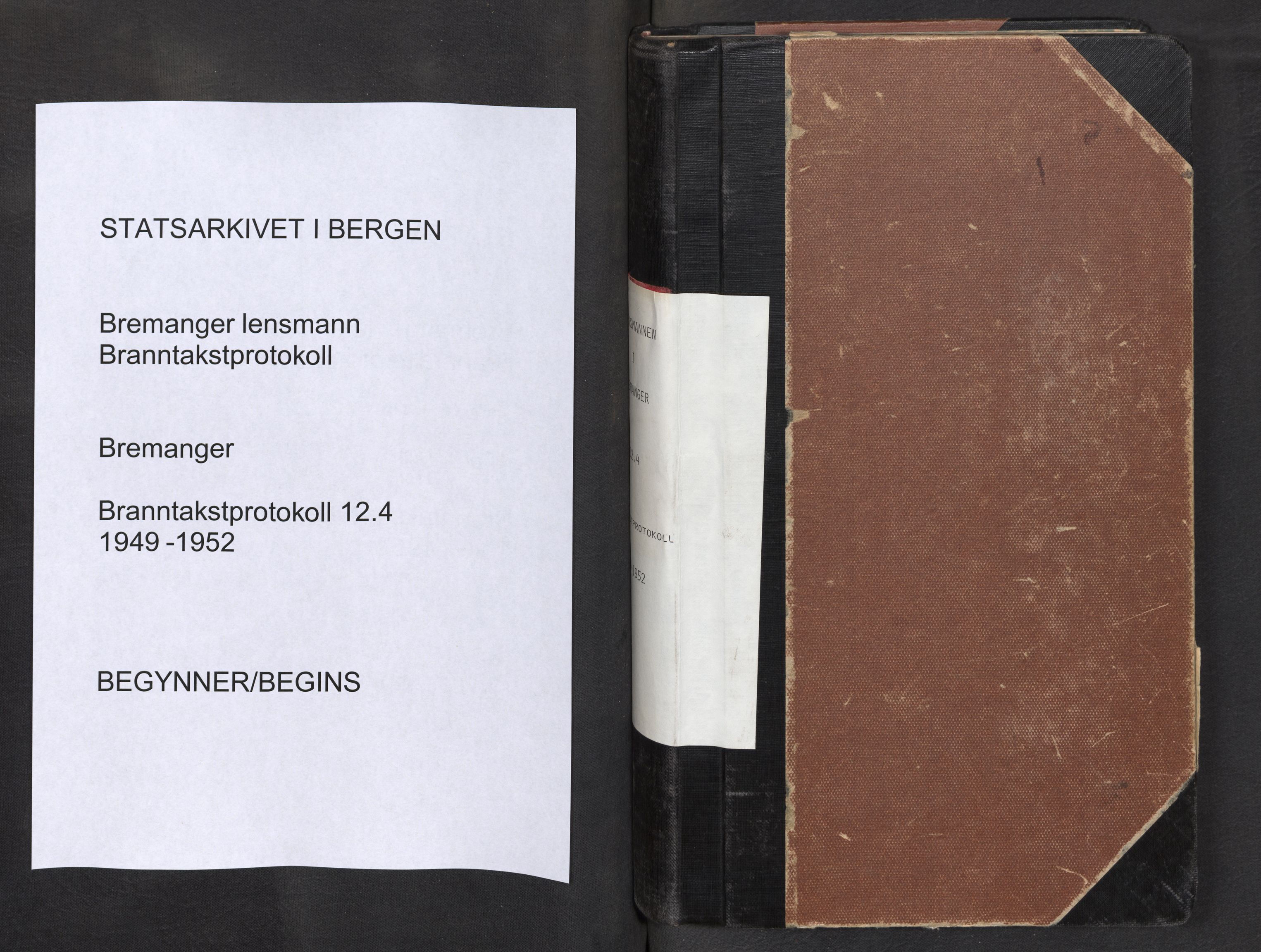 Lensmannen i Bremanger, SAB/A-26701/0012/L0004: Branntakstprotokoll, 1949-1952