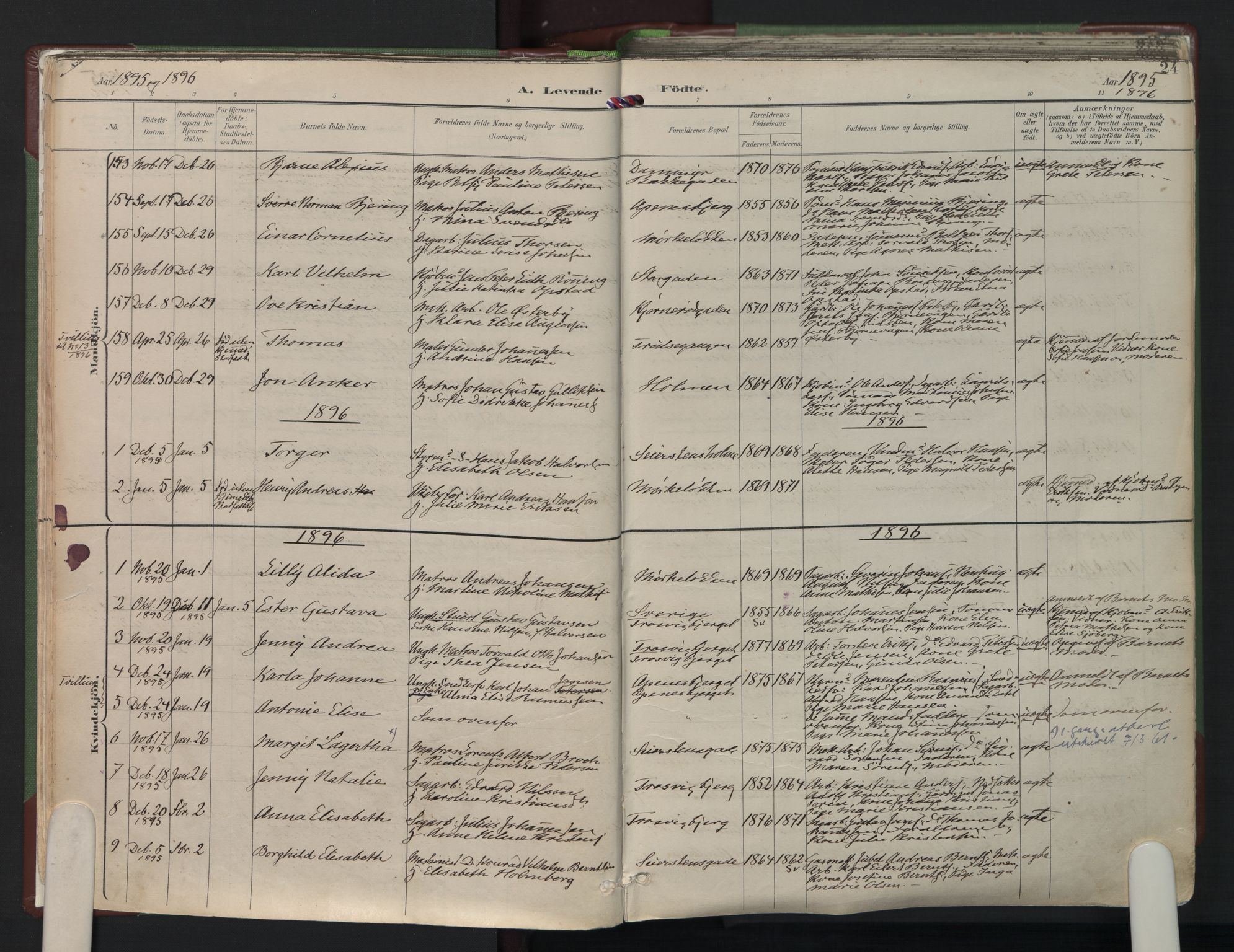 Fredrikstad domkirkes prestekontor Kirkebøker, AV/SAO-A-10906/F/Fa/L0006: Parish register (official) no. 6, 1894-1914, p. 24