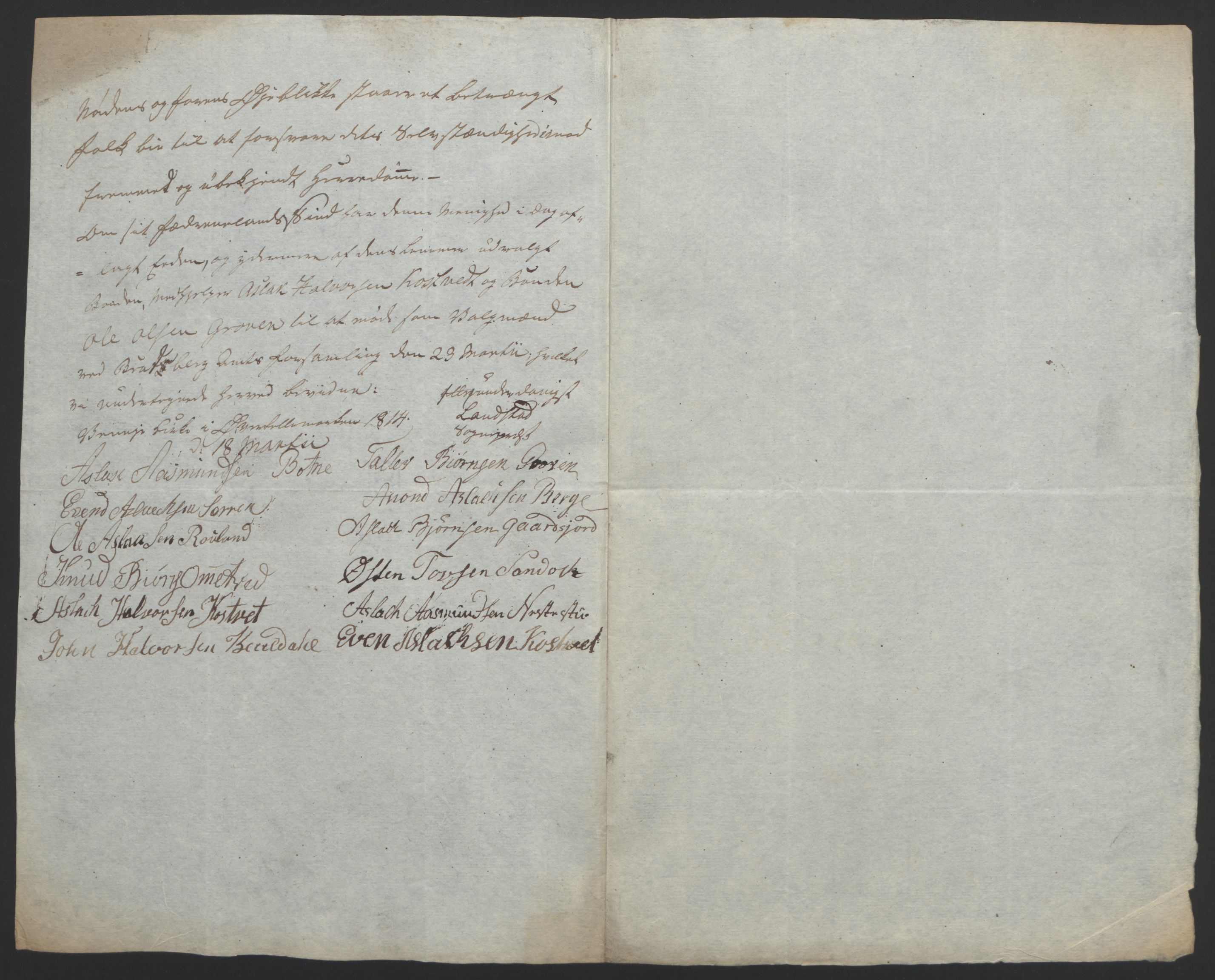 Statsrådssekretariatet, RA/S-1001/D/Db/L0008: Fullmakter for Eidsvollsrepresentantene i 1814. , 1814, p. 73
