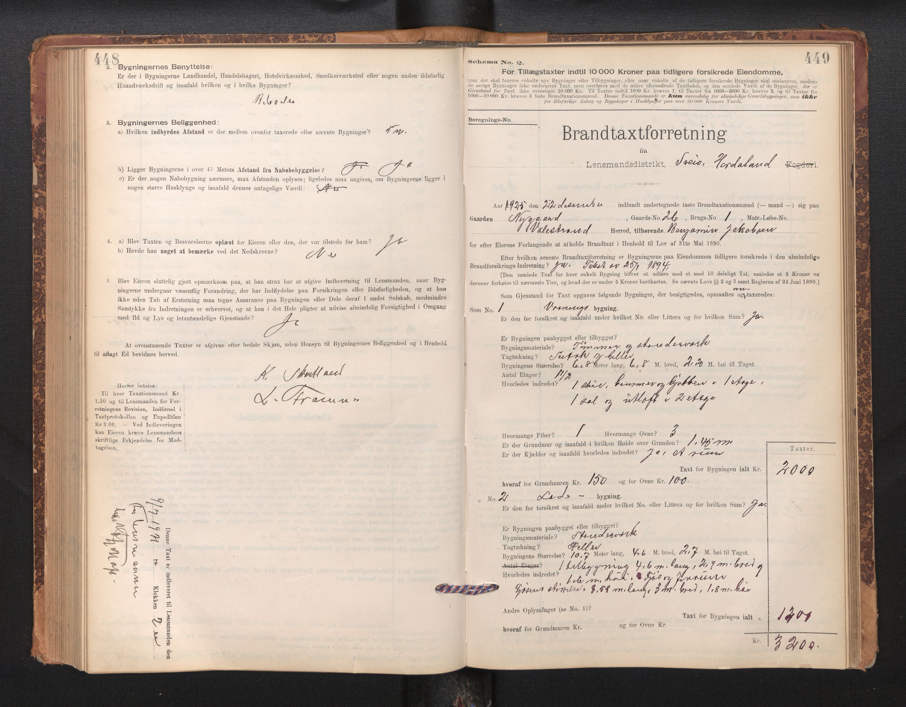 Lensmannen i Sveio, AV/SAB-A-35301/0012/L0008: Branntakstprotokoll, skjematakst, 1912-1939, p. 448-449