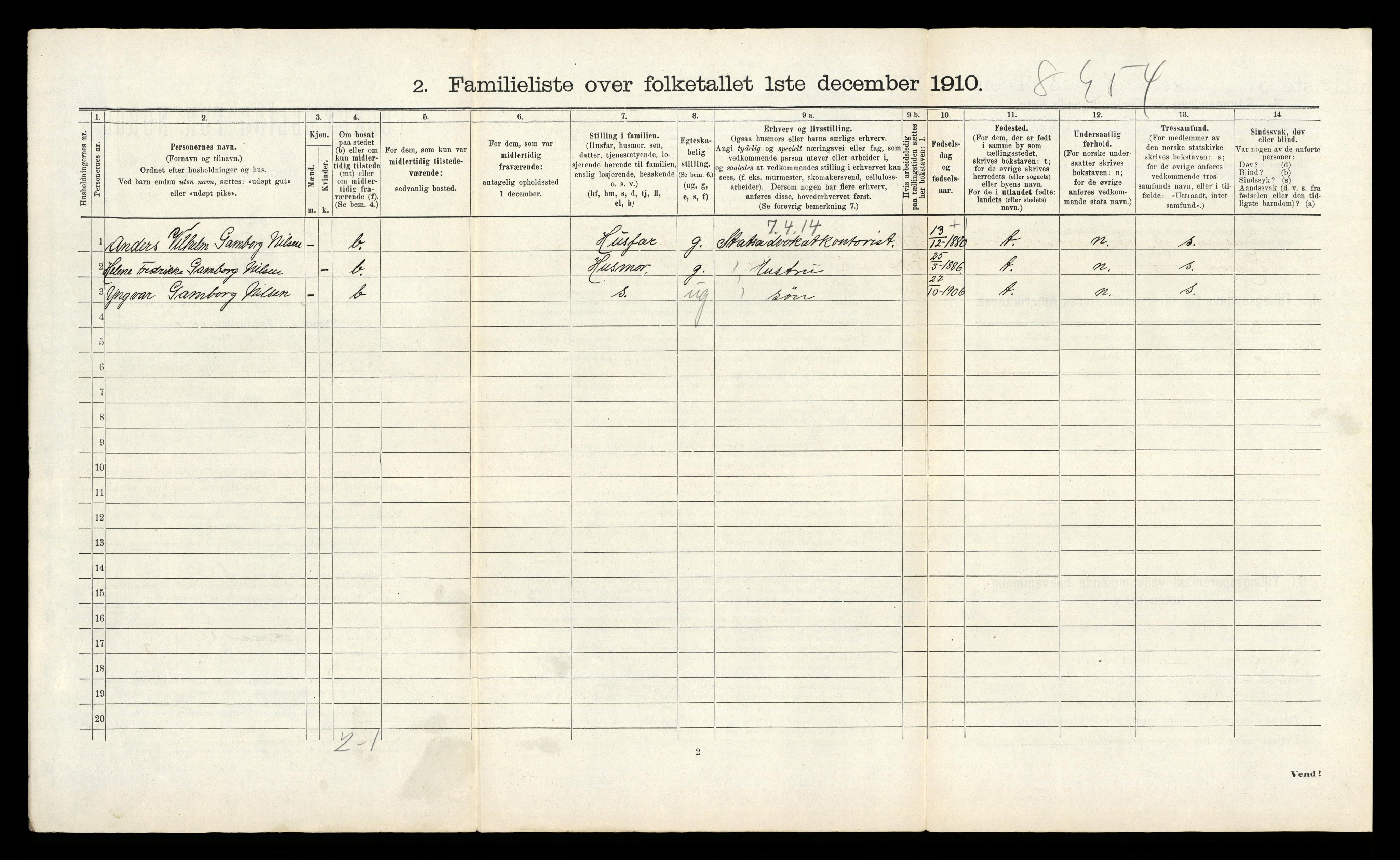 RA, 1910 census for Drammen, 1910, p. 7469