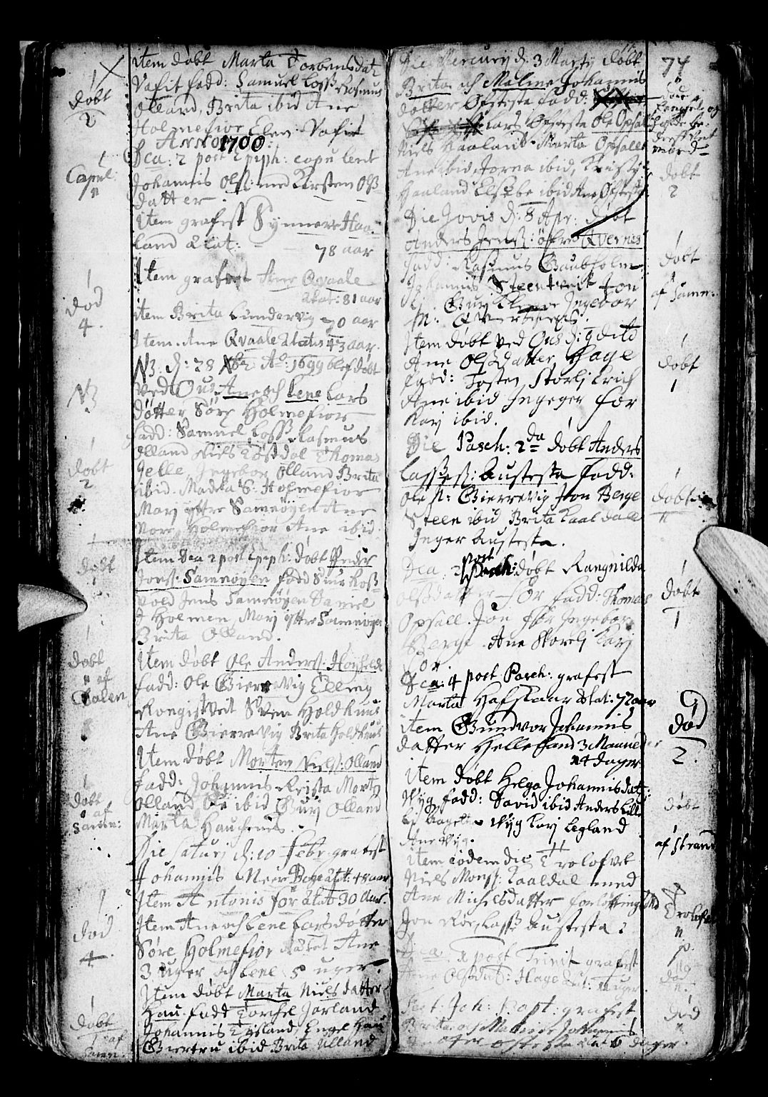 Os sokneprestembete, SAB/A-99929: Parish register (official) no. A 6, 1669-1719, p. 74