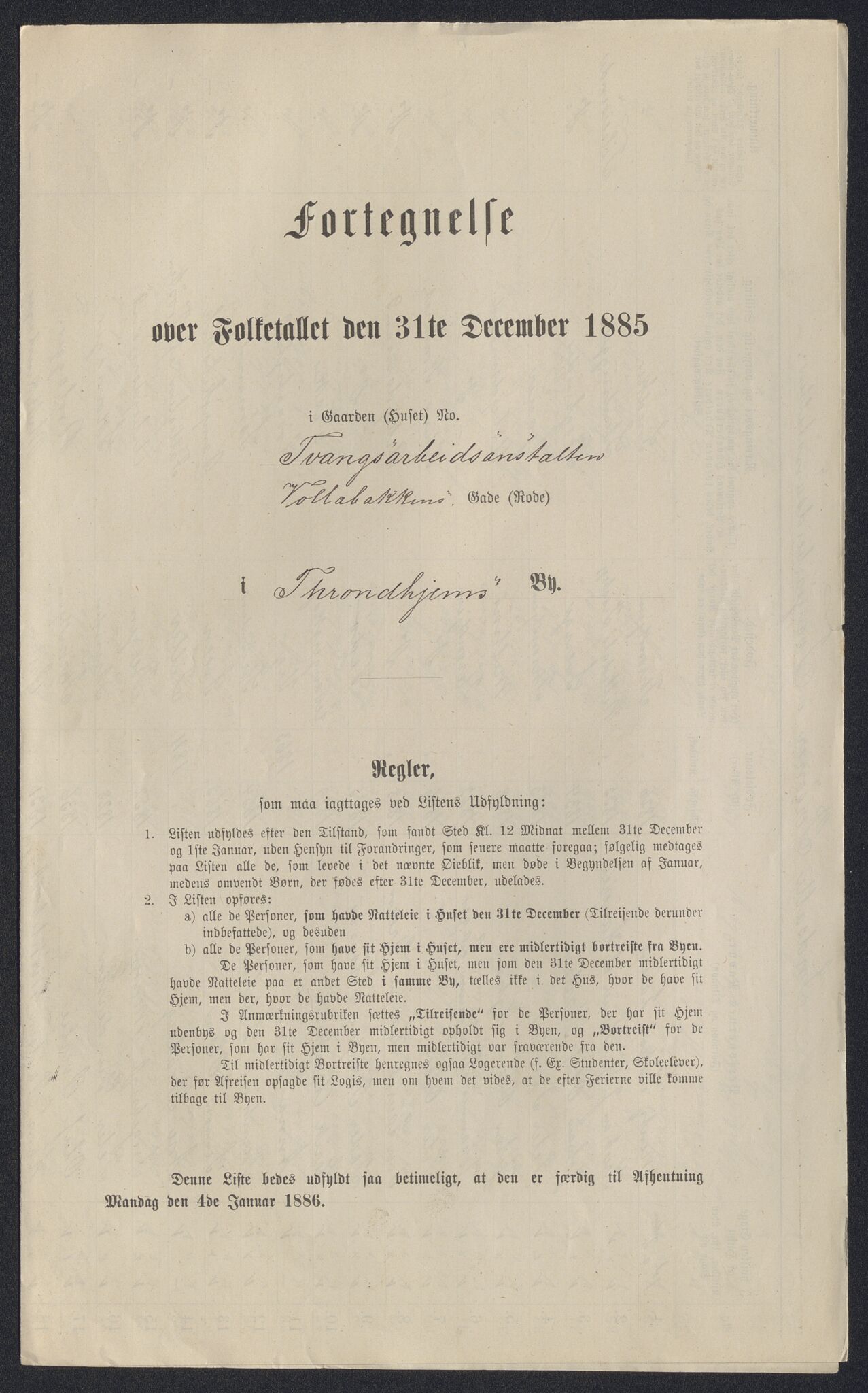 SAT, 1885 census for 1601 Trondheim, 1885, p. 2511