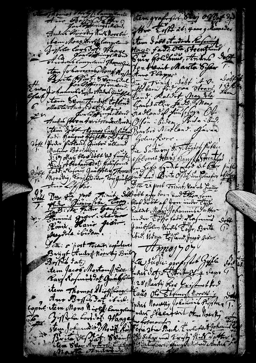 Os sokneprestembete, SAB/A-99929: Parish register (official) no. A 4, 1669-1760, p. 38