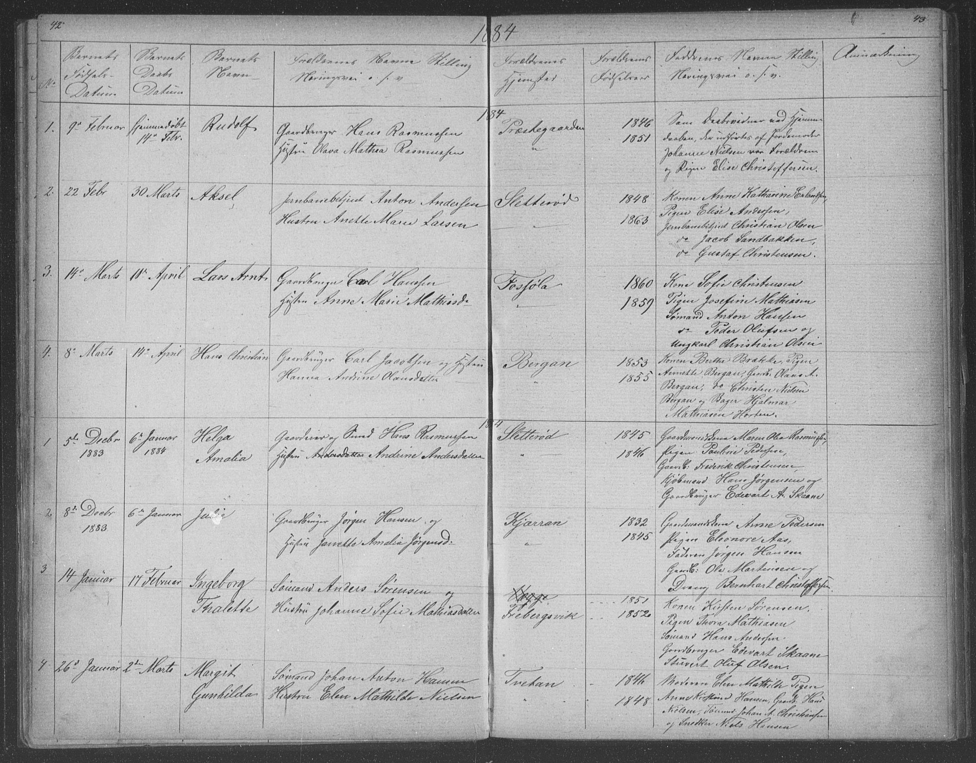 Borre kirkebøker, AV/SAKO-A-338/G/Gb/L0002: Parish register (copy) no. II 2, 1878-1892, p. 42-43