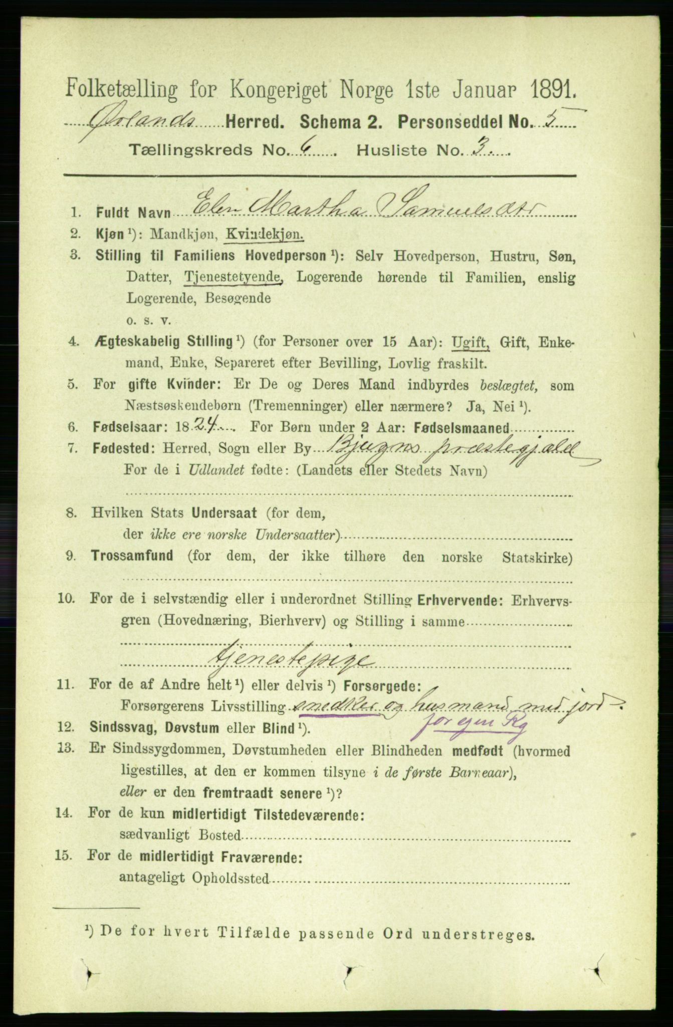 RA, 1891 census for 1621 Ørland, 1891, p. 1871