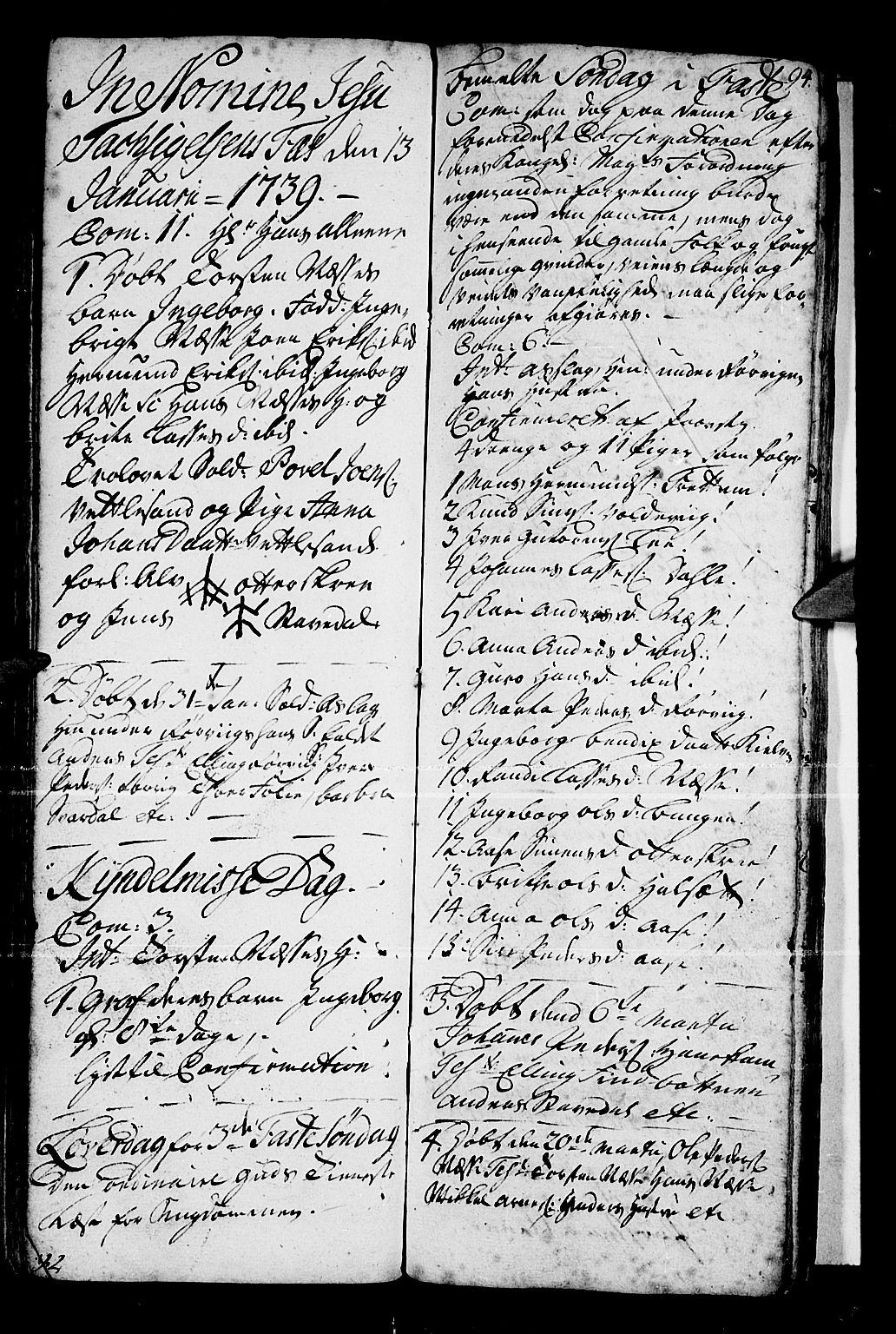 Vik sokneprestembete, AV/SAB-A-81501/H/Haa/Haaa/L0001: Parish register (official) no. A 1 / 2, 1727-1739, p. 93