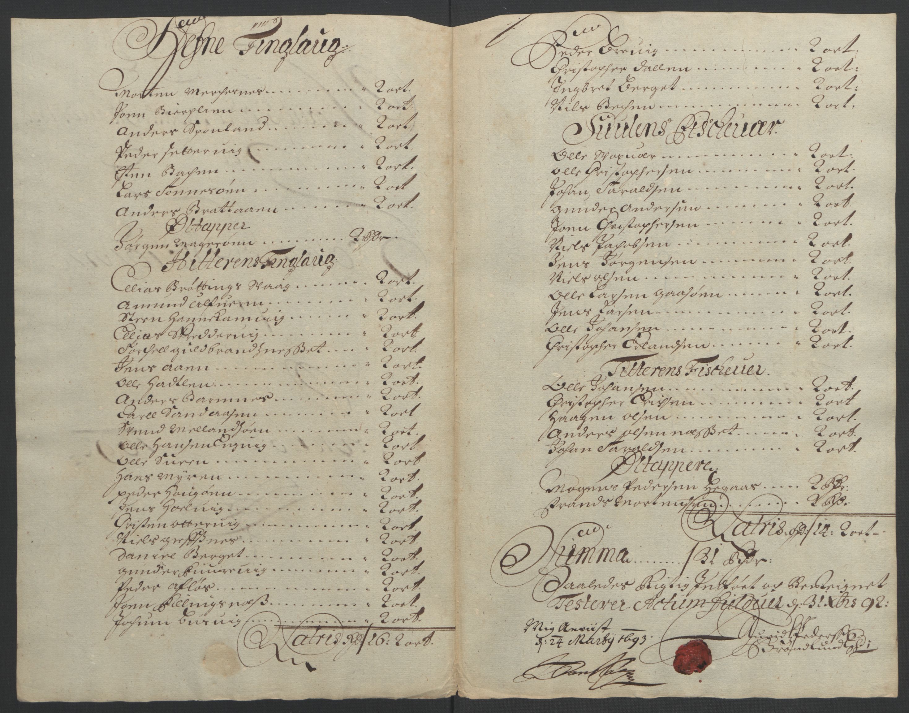 Rentekammeret inntil 1814, Reviderte regnskaper, Fogderegnskap, RA/EA-4092/R57/L3849: Fogderegnskap Fosen, 1692-1693, p. 87