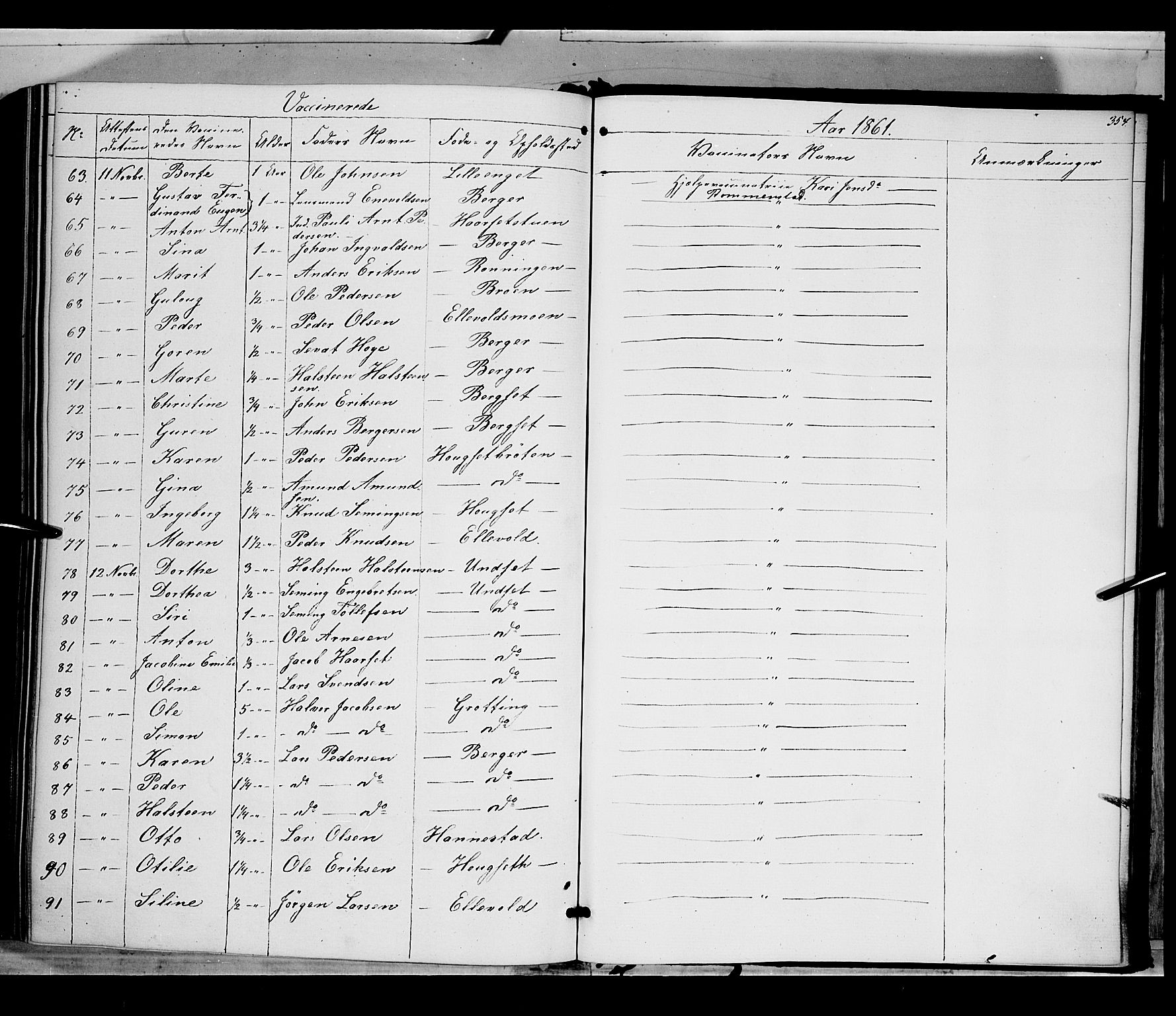 Rendalen prestekontor, AV/SAH-PREST-054/H/Ha/Haa/L0005: Parish register (official) no. 5, 1853-1866, p. 354