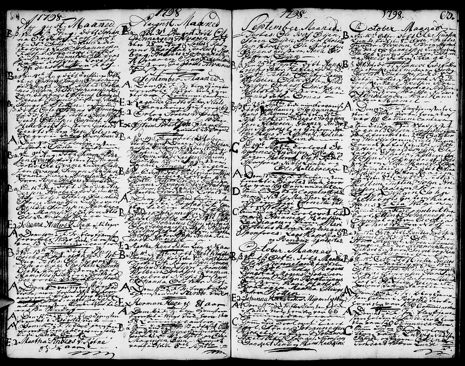 Gaular sokneprestembete, SAB/A-80001/H/Haa: Parish register (official) no. A 2, 1785-1821, p. 63