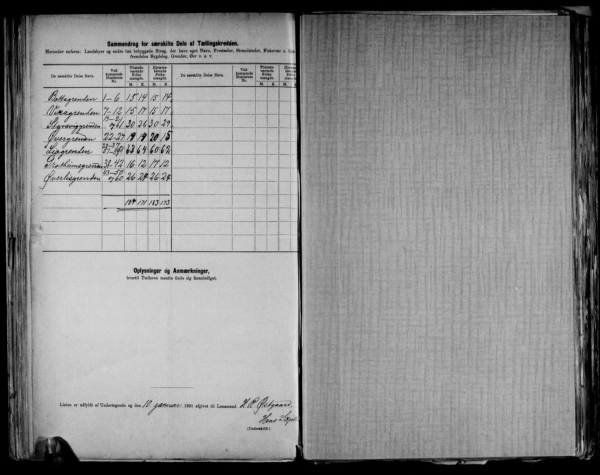 RA, 1891 census for 0514 Lom, 1891, p. 20