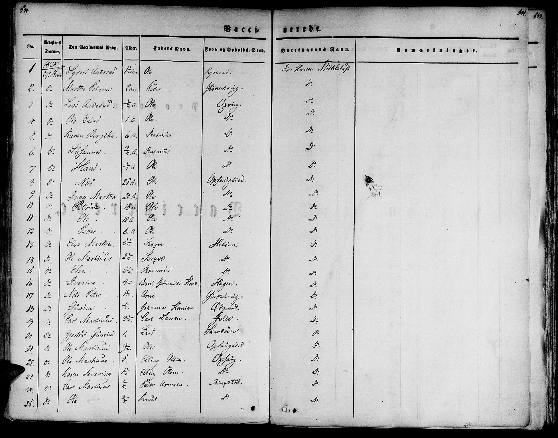 Ministerialprotokoller, klokkerbøker og fødselsregistre - Møre og Romsdal, SAT/A-1454/520/L0274: Parish register (official) no. 520A04, 1827-1864, p. 530-531